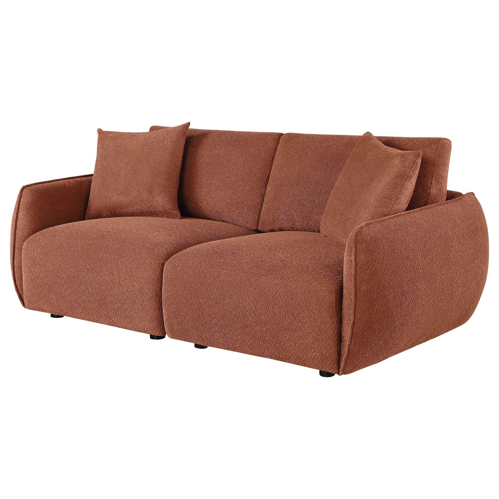 Elysia Fabric Upholstered Modular Lounge Loveseat Coral view 4