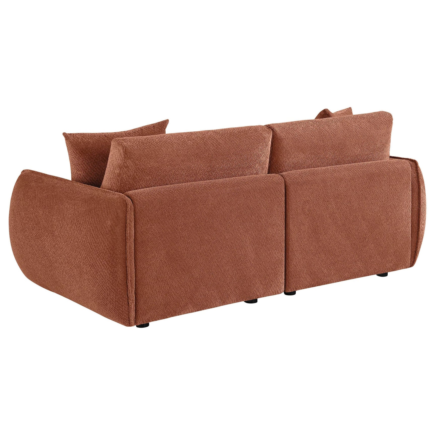 Elysia Fabric Upholstered Modular Lounge Loveseat Coral view 6