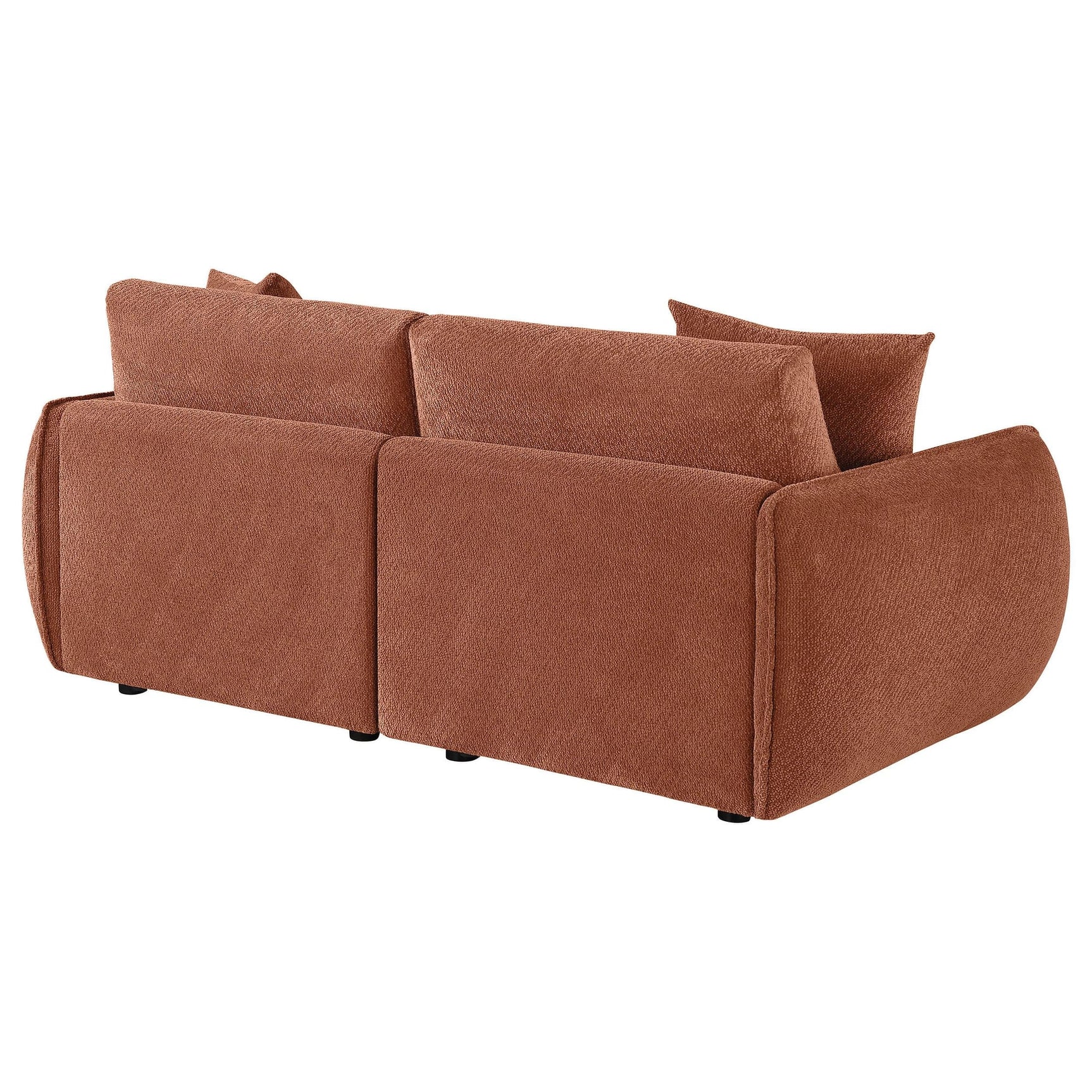 Elysia Fabric Upholstered Modular Lounge Loveseat Coral view 7