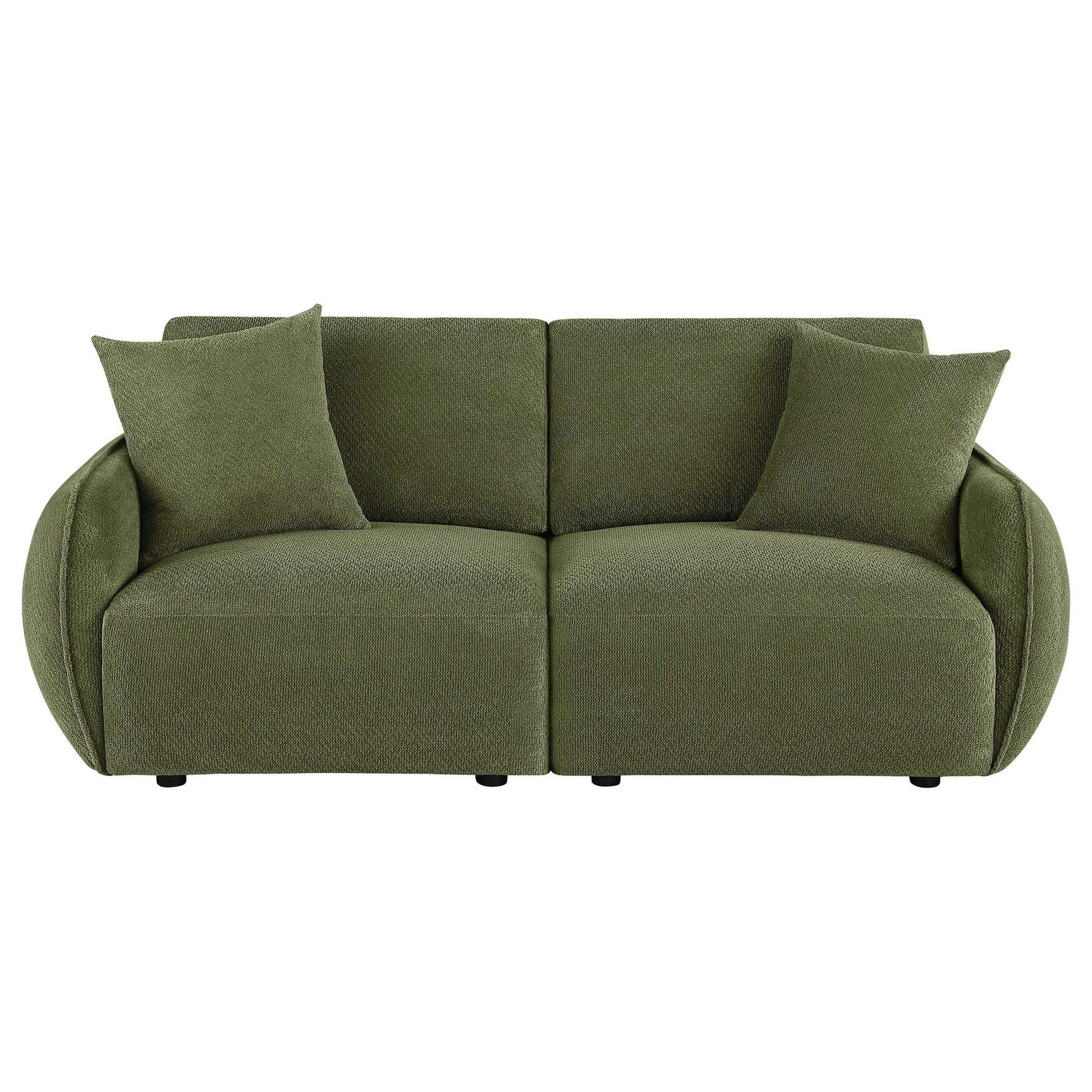 Elysia Fabric Upholstered Modular Lounge Loveseat Green view 3