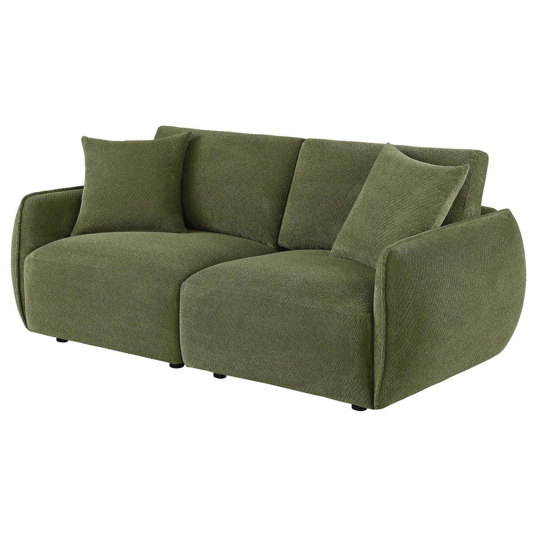 Elysia Fabric Upholstered Modular Lounge Loveseat Green view 4