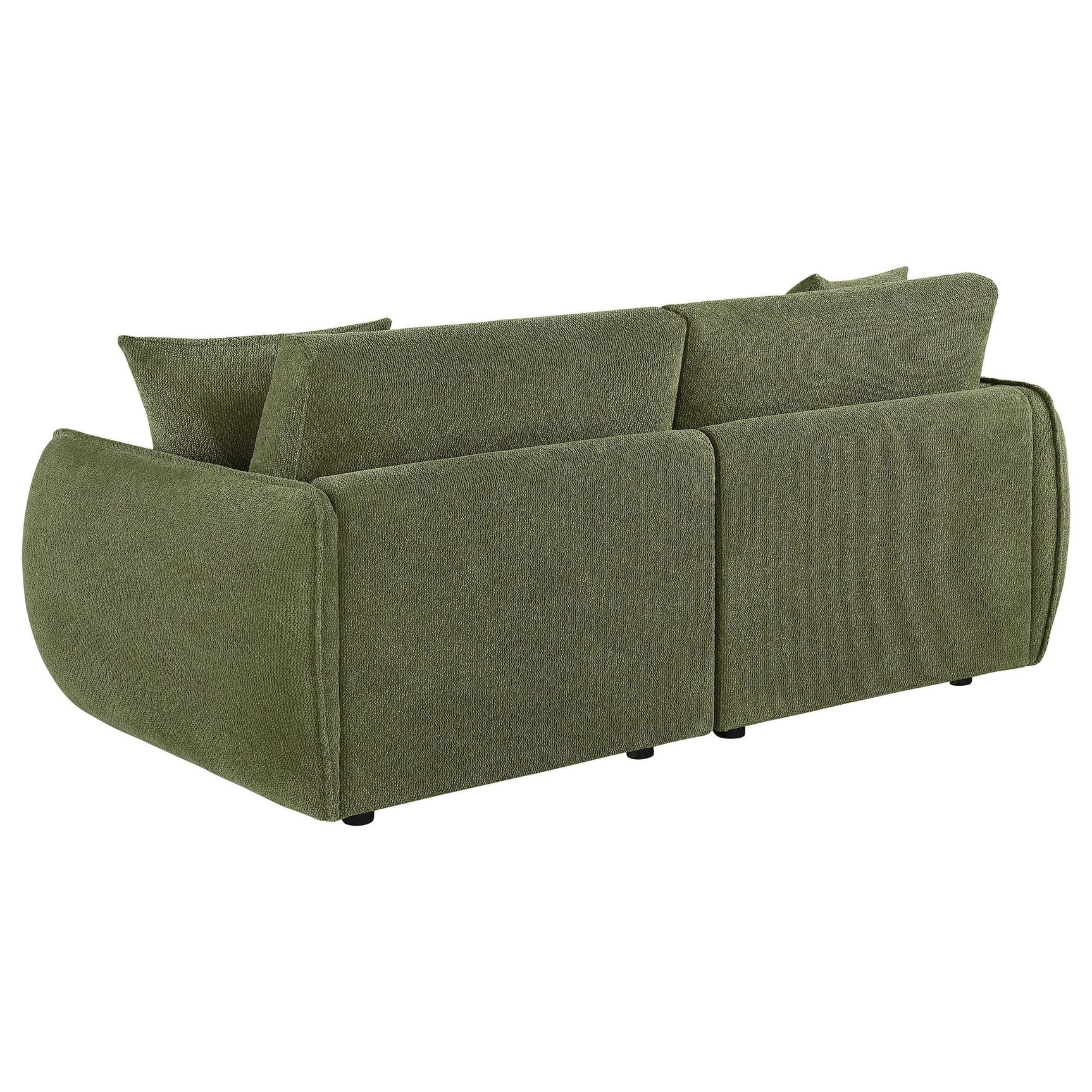 Elysia Fabric Upholstered Modular Lounge Loveseat Green view 6