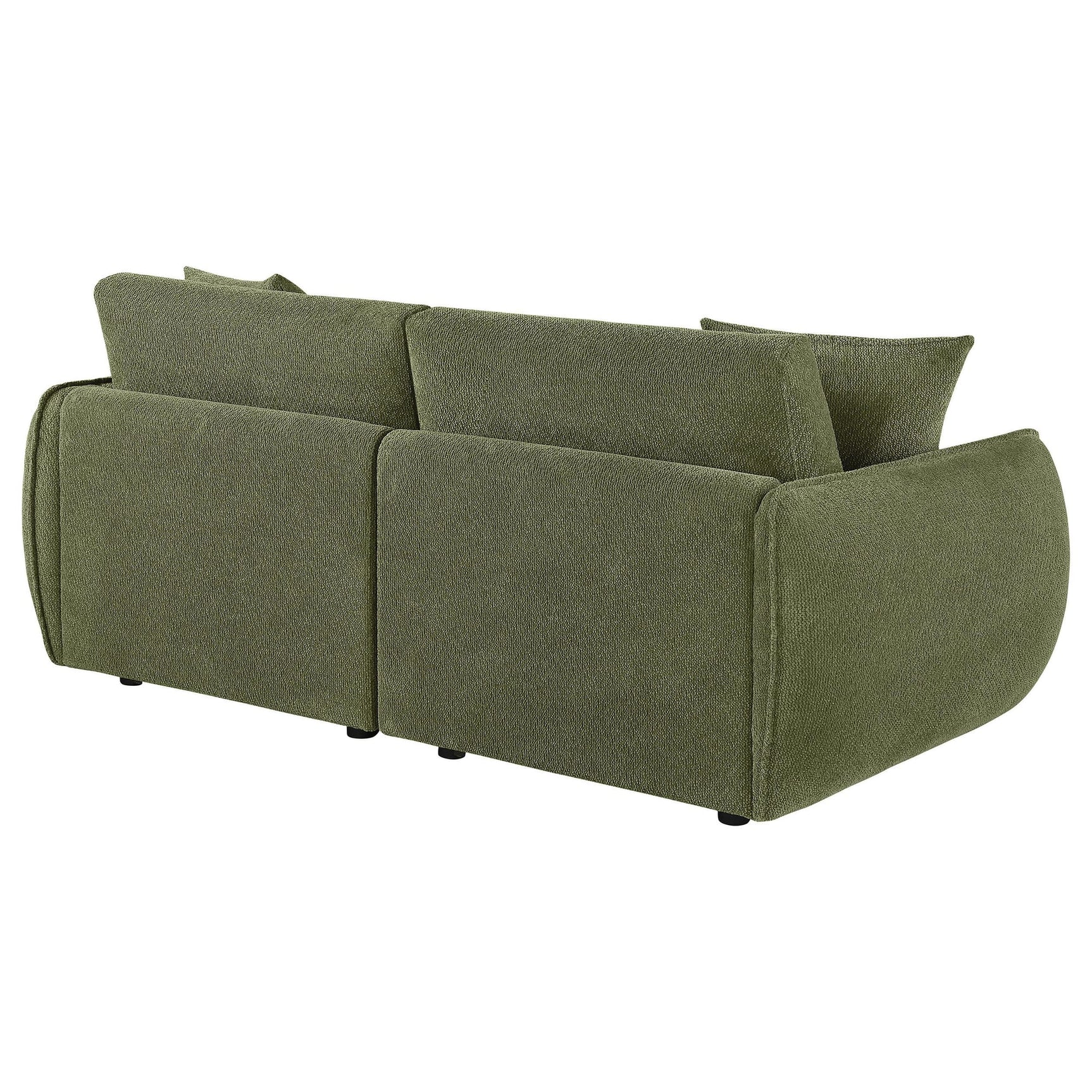 Elysia Fabric Upholstered Modular Lounge Loveseat Green view 7