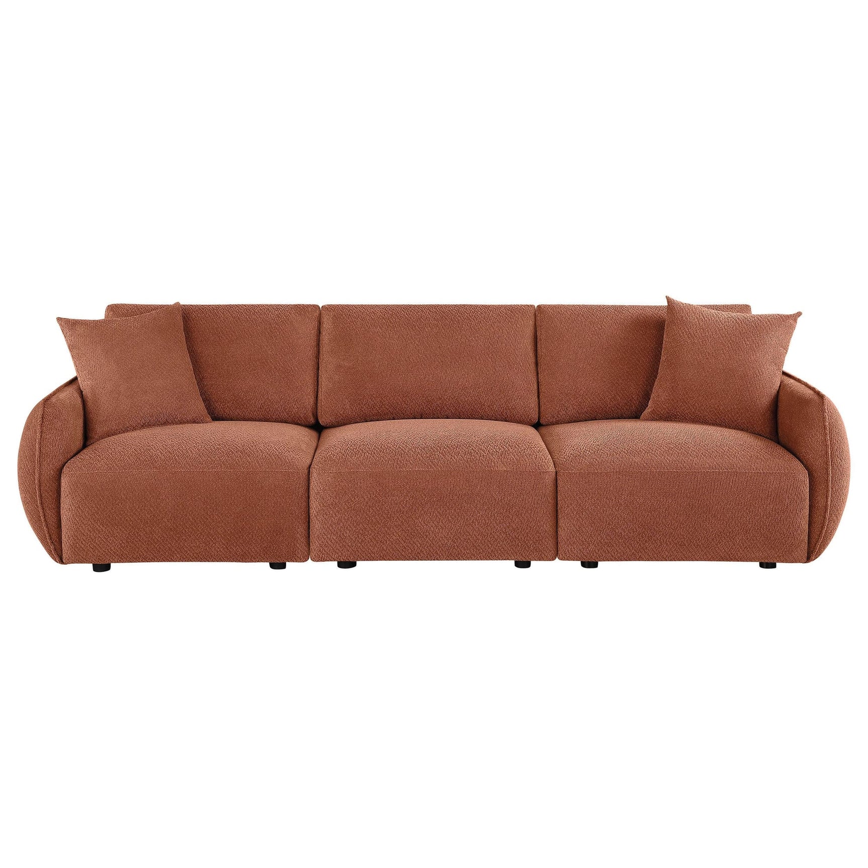 Elysia Fabric Upholstered Modular Lounge Sofa Coral view 3