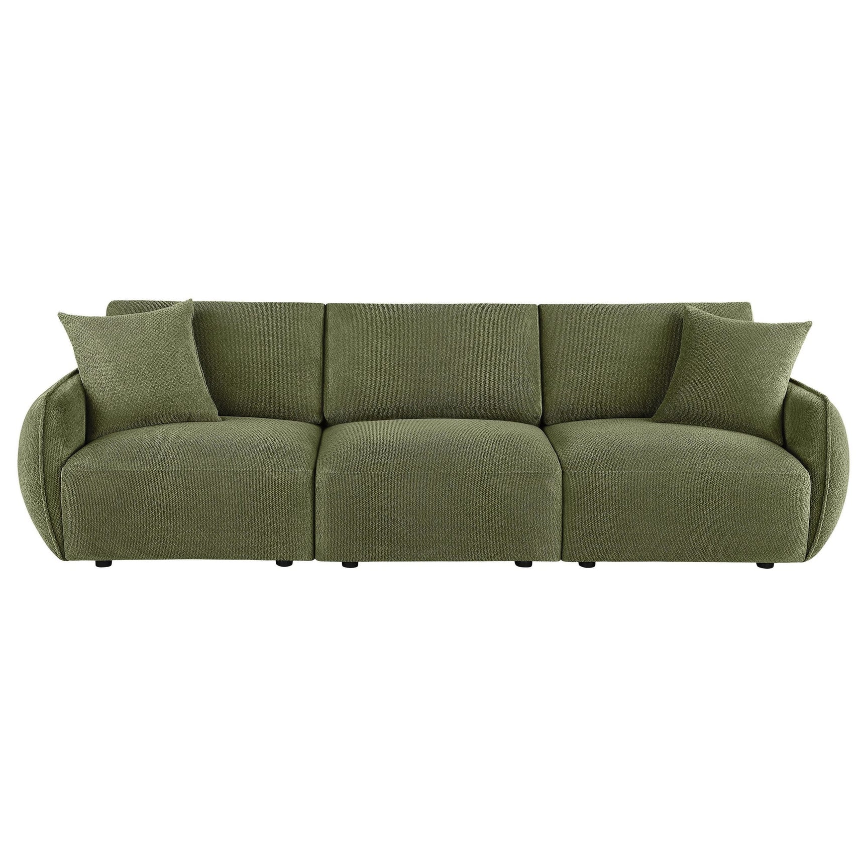 Elysia Fabric Upholstered Modular Lounge Sofa Green view 3