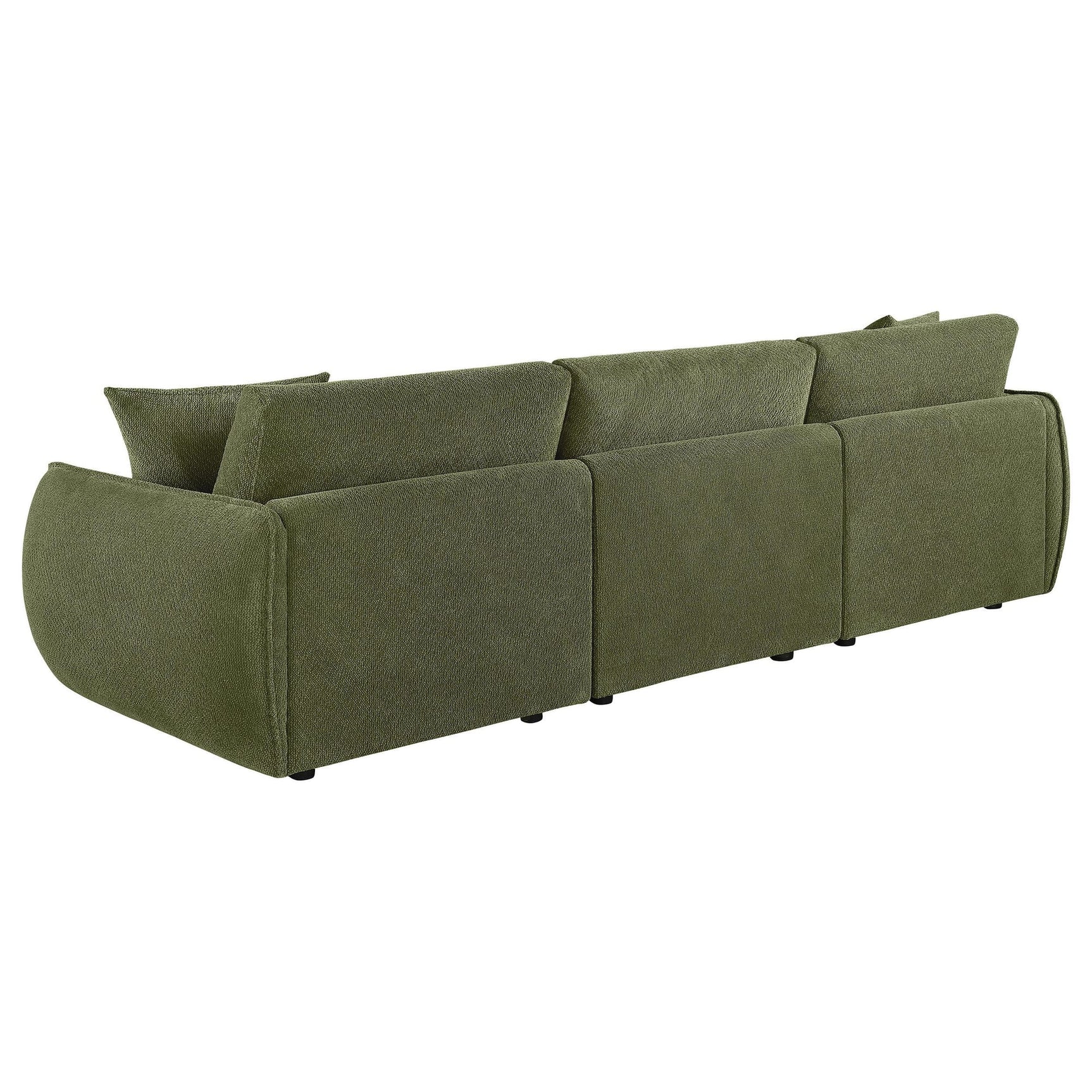Elysia Fabric Upholstered Modular Lounge Sofa Green view 6