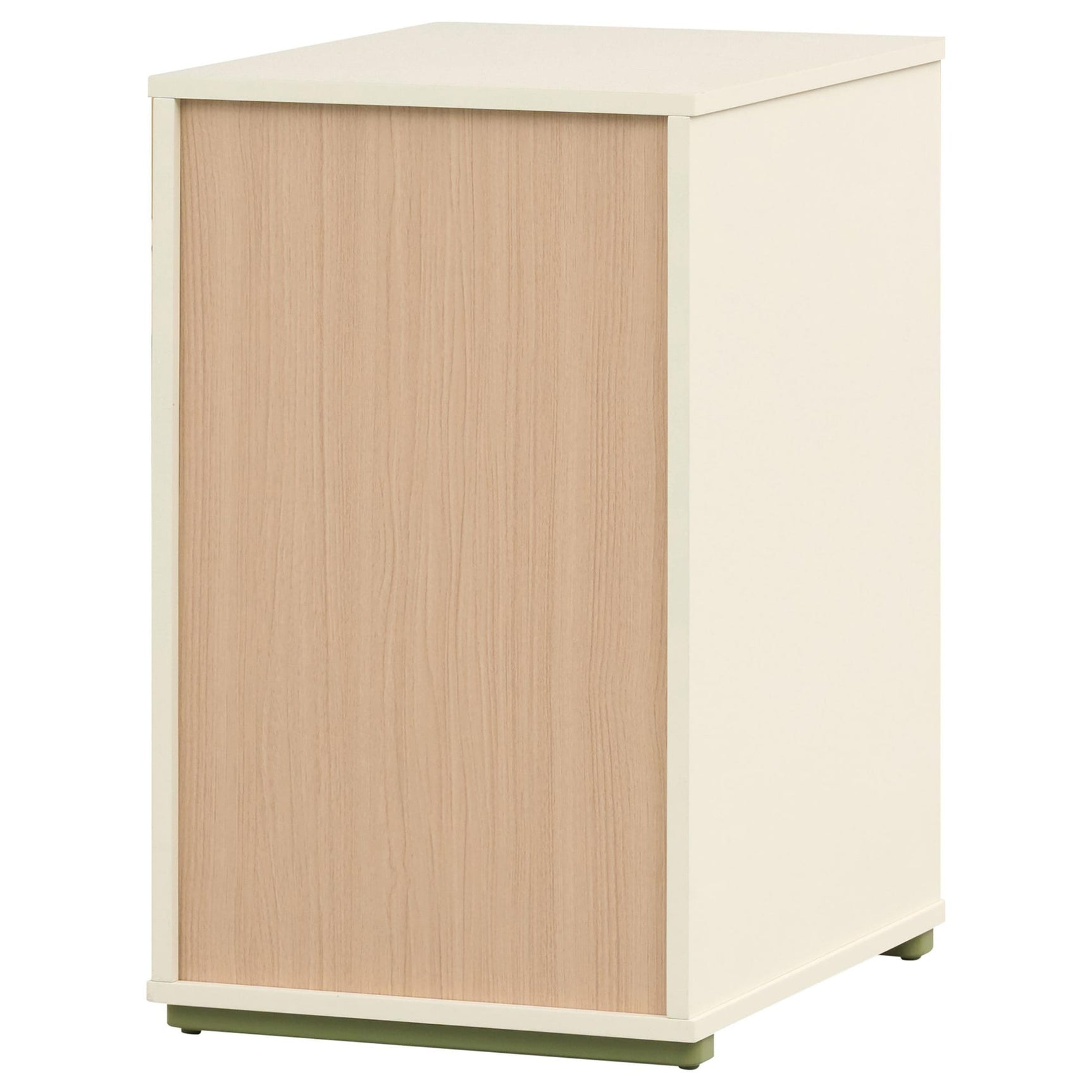 Evren 2-cubby Vertical Bookcase with Natural Interior Off White view 8