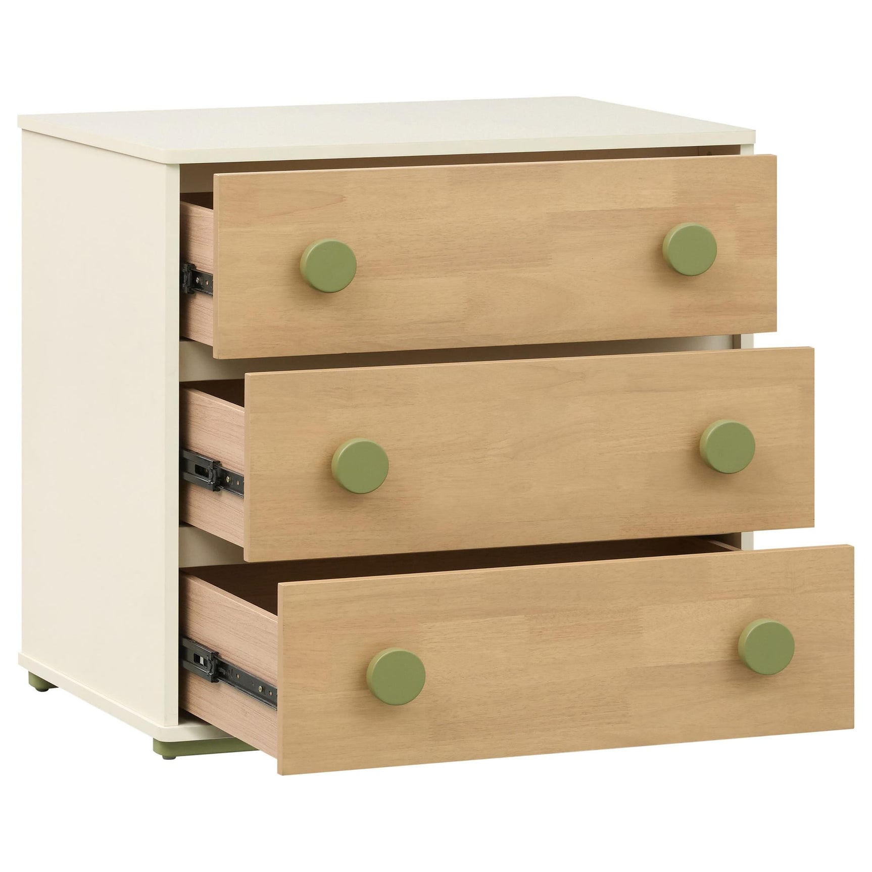 Evren 3-drawer Chest with Olive Wood Knobs Tri-Tone view 10