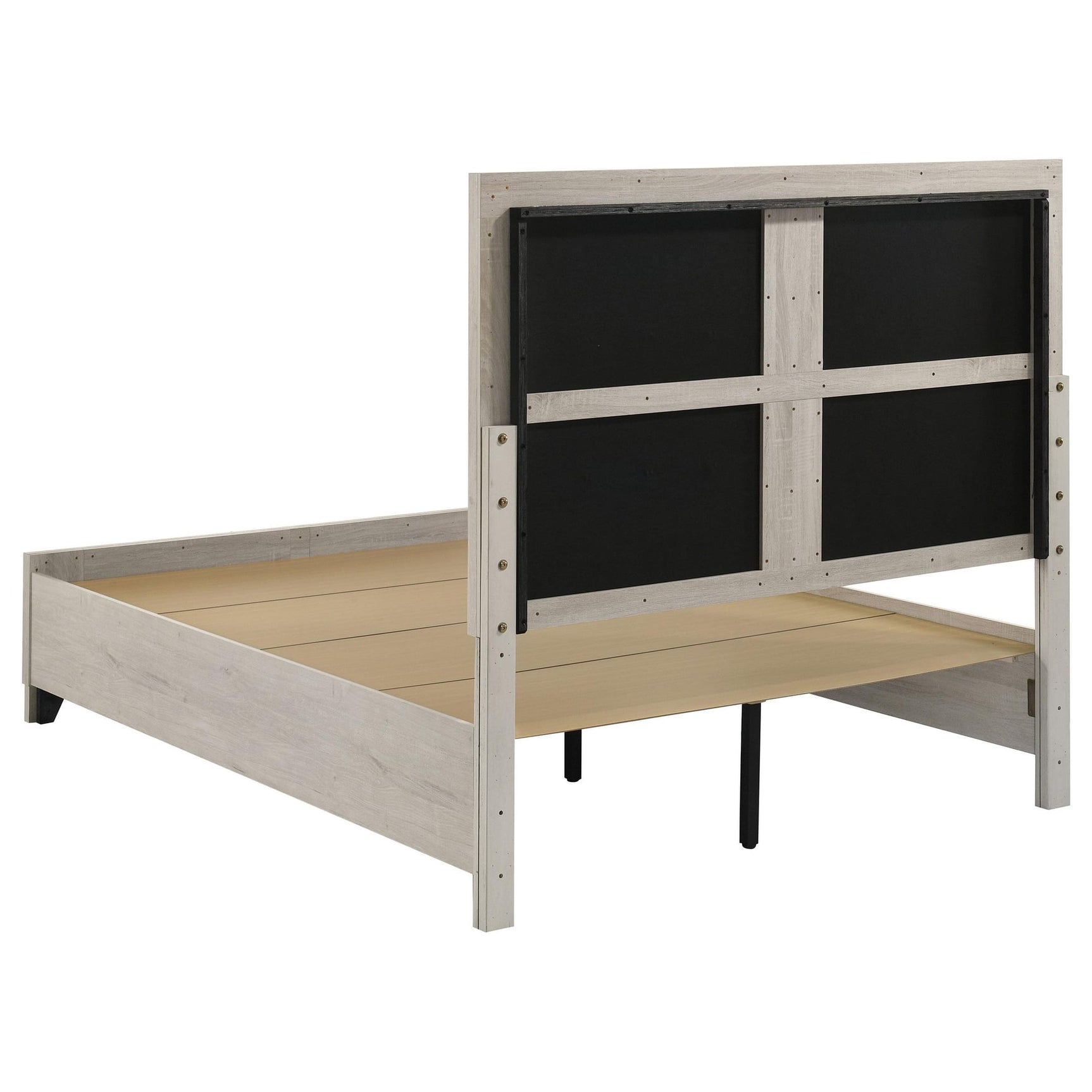 Farre Queen Upholstered Storage Platform Bed Washed Grey view 5