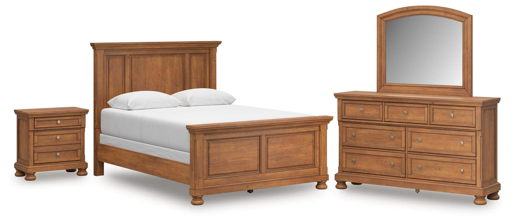 Feddinger Medium Brown Panel Bedroom Set from Decor Furniture