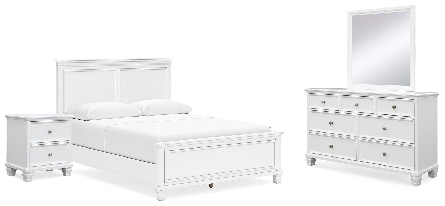 Fortman White Panel Bedroom Set from Decor Furniture