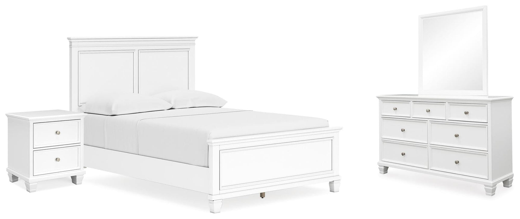 Fortman White Panel Bedroom Set view 4