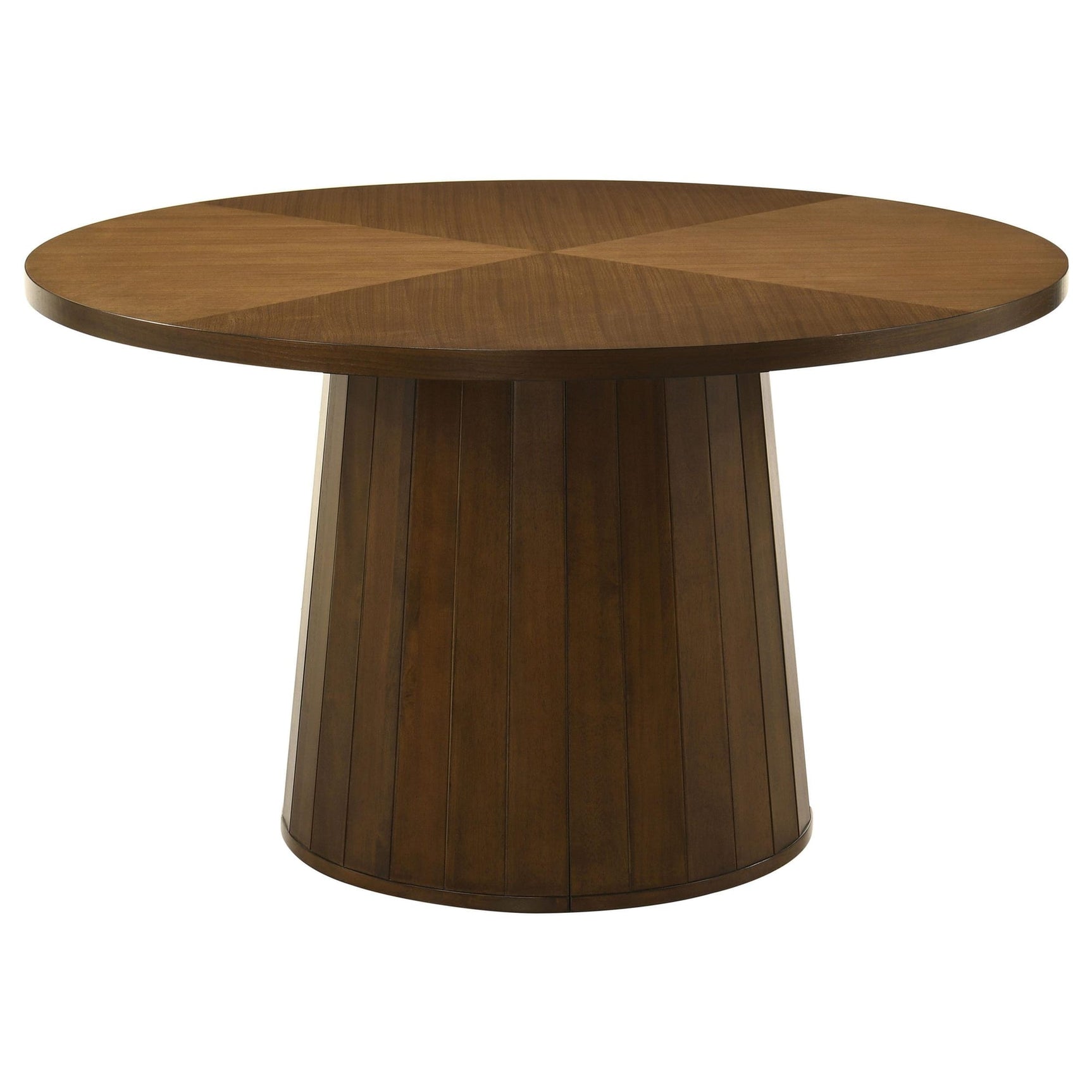 Galindo 52-inch Round Walnut Veneer Dining Table Walnut from Decor Furniture