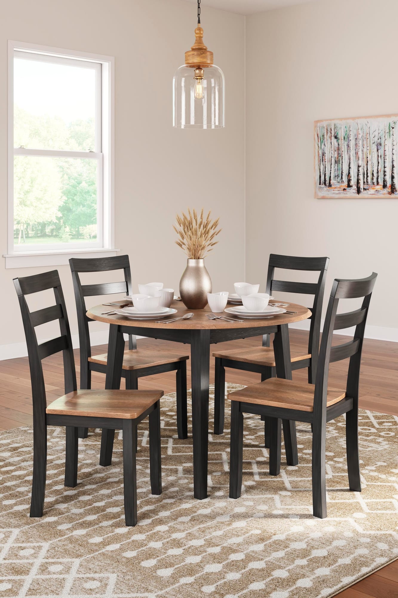Gesthaven Natural/Brown Dining Set from Decor Furniture