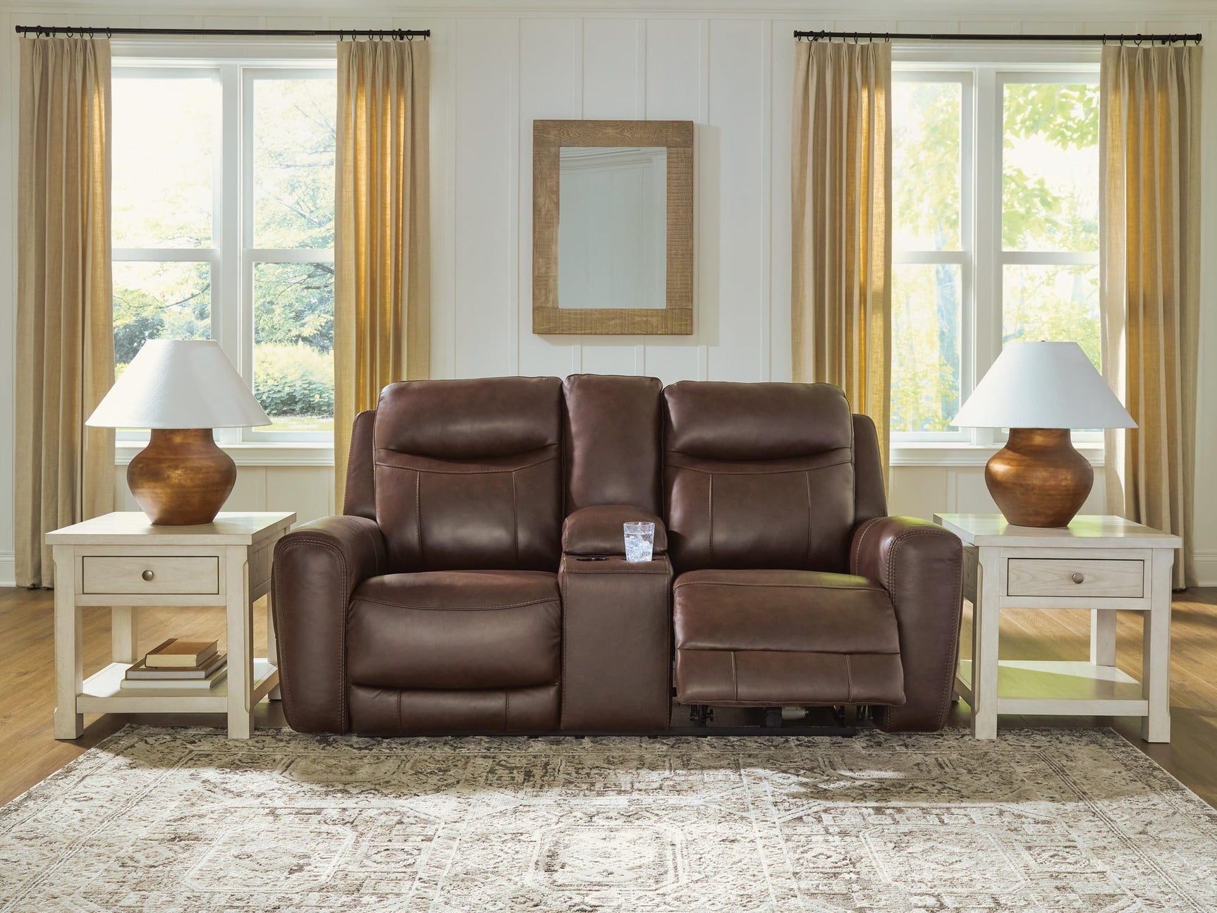 Gravier Cordova Leather Power Reclining Loveseat with Console view 9