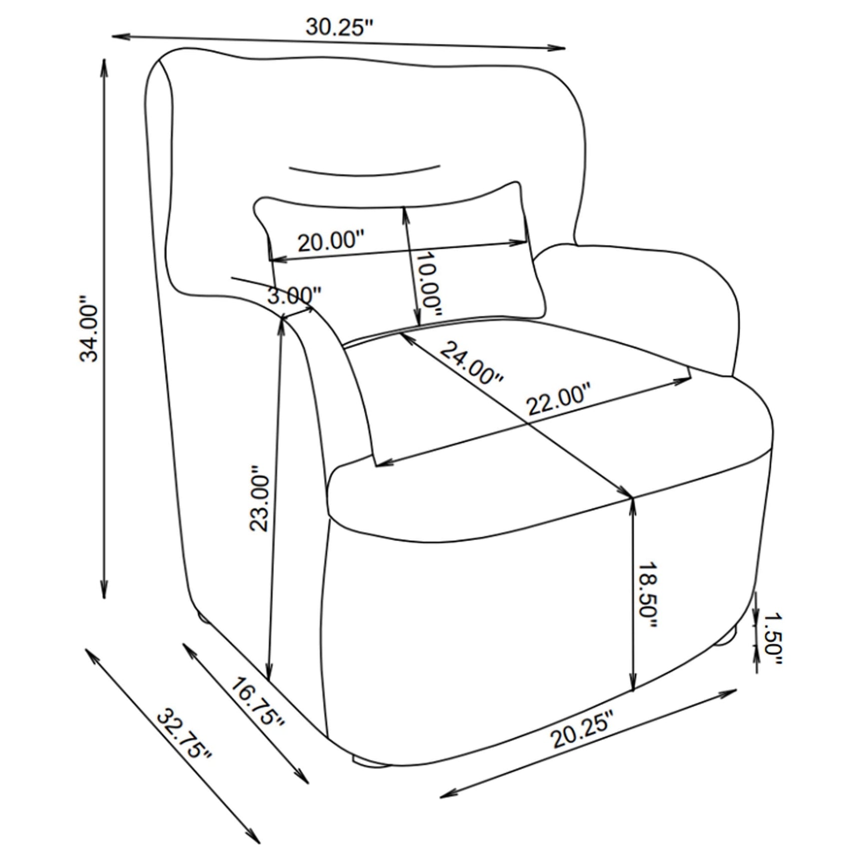 HP0426 Accent Chair Beige view 9