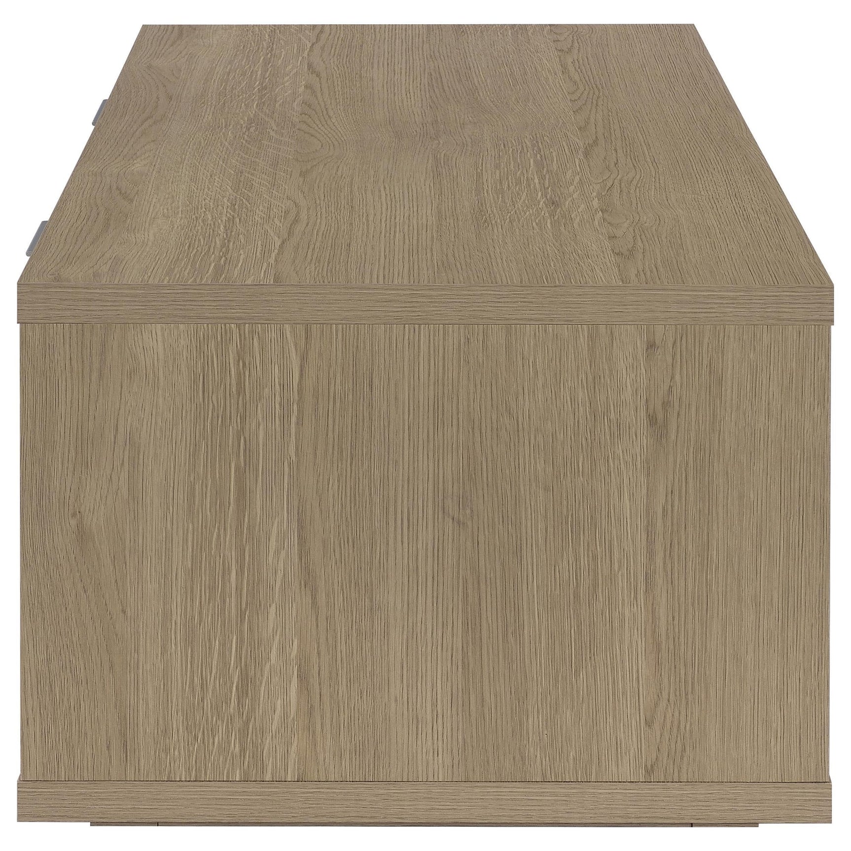 Ingram 2-Drawer Rectangular Coffee Table with Open Shelf Latte view 9