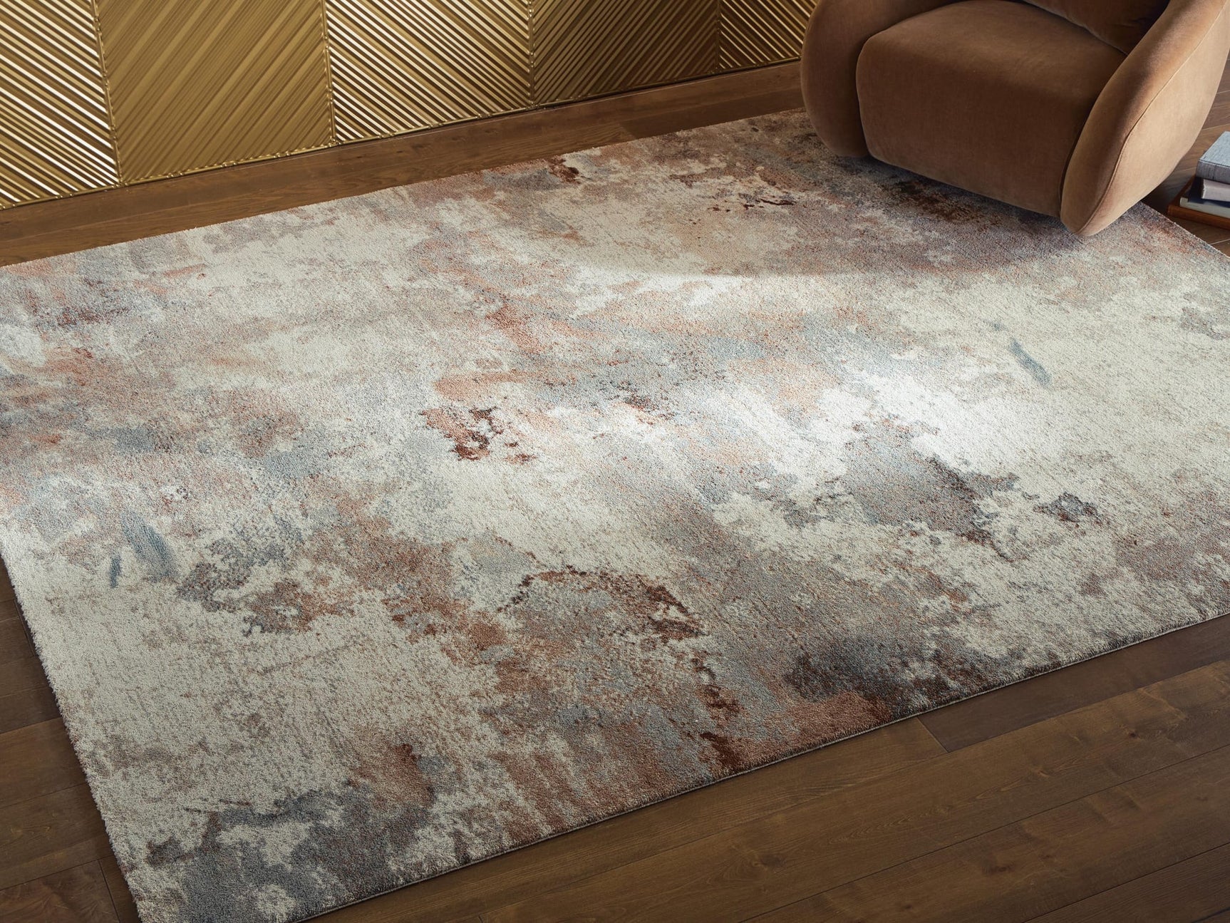Jadenburg Cream/Gray/Sienna Large Rug from Decor Furniture