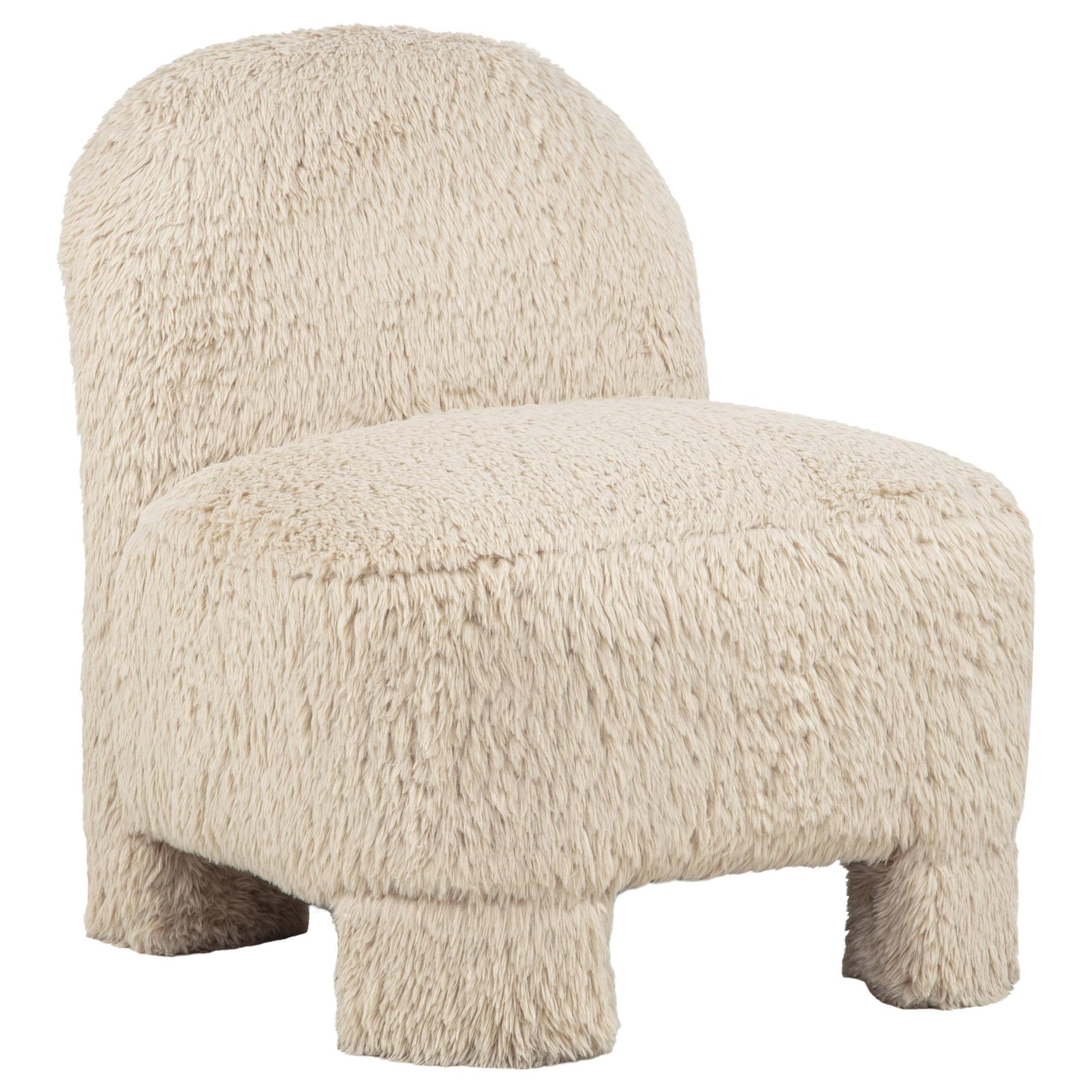 Lacombe Faux Fur Accent Chair Latte from Decor Furniture