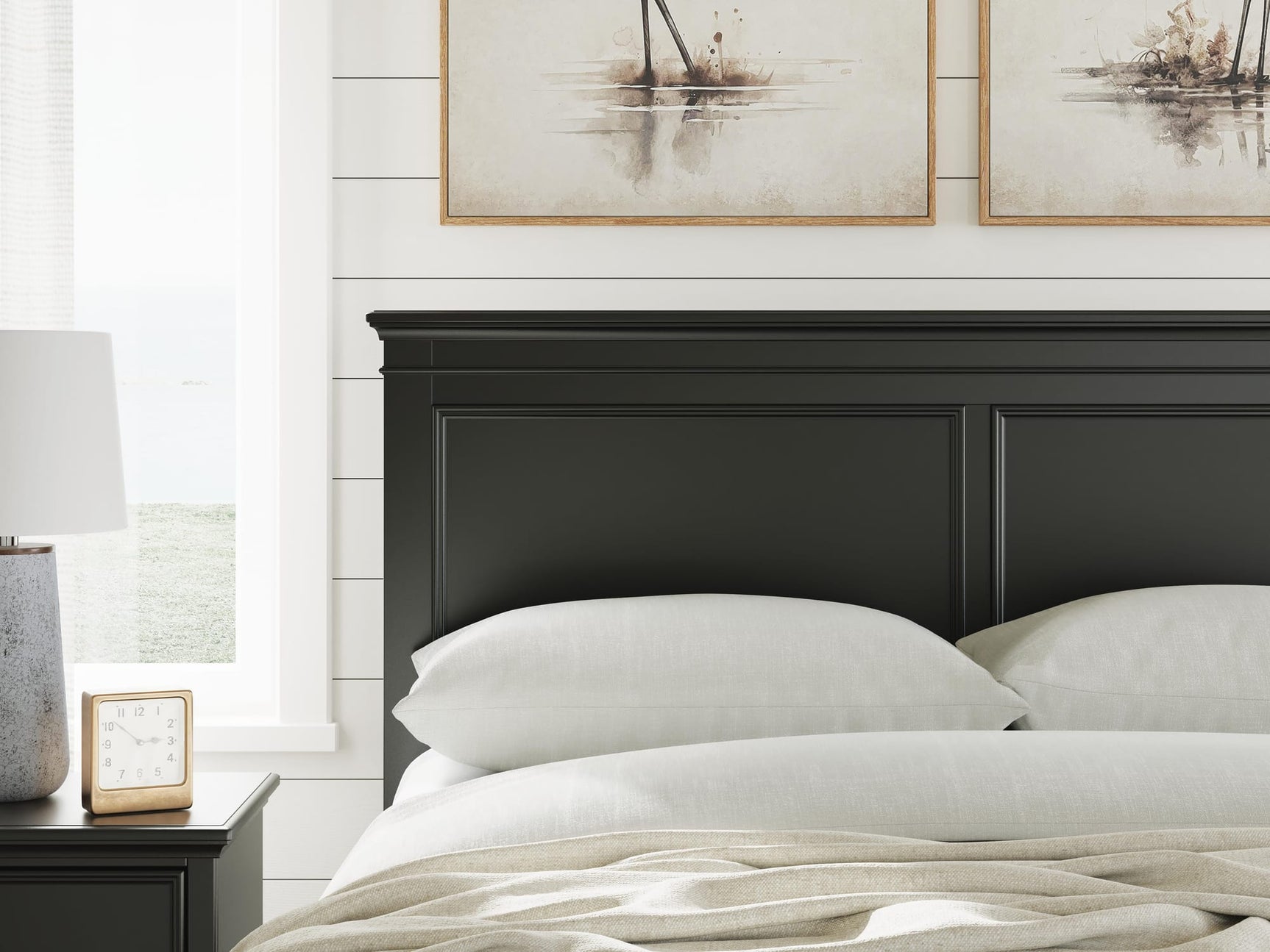 Lanolee Black Panel Storage Bedroom Set Queen 3: Bed, Dresser, Mirror from Decor Furniture