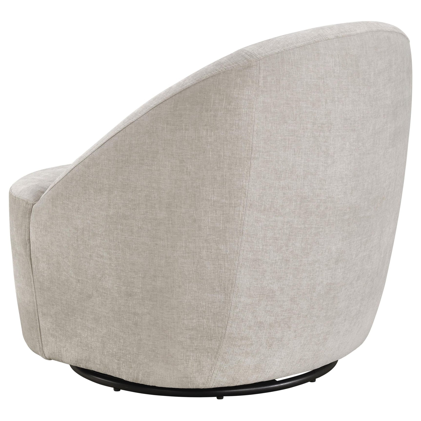 Leon Chenille Upholstered Swivel Accent Chair Beige view 6