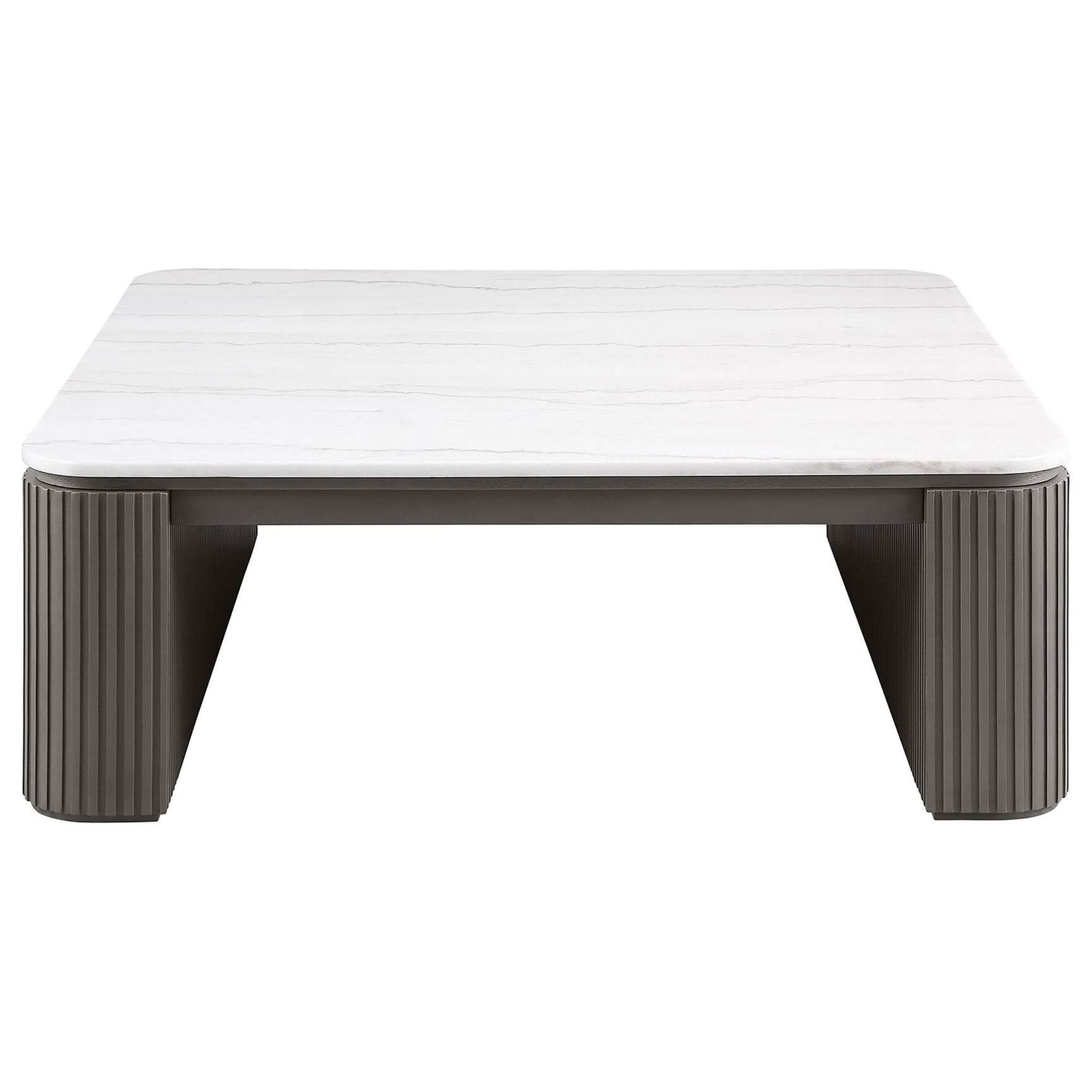 Lior 2-Piece Square Marble Top Coffee and End Table Set Charcoal view 7