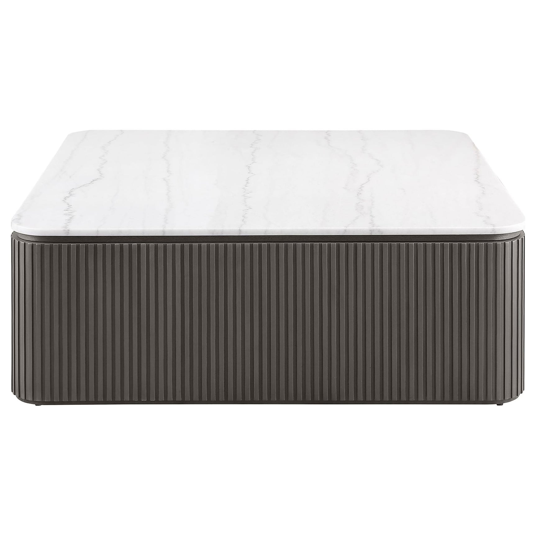 Lior 2-Piece Square Marble Top Coffee and End Table Set Charcoal view 8
