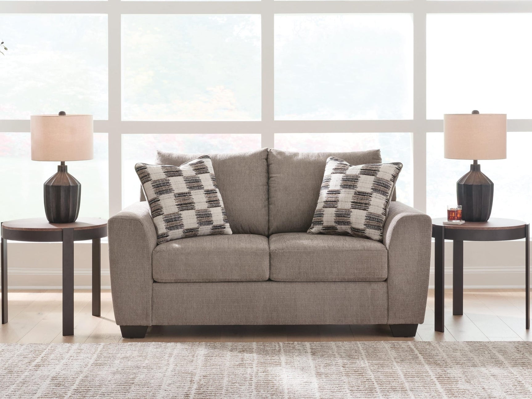 Loreo Truffle Chenille Loveseat from Decor Furniture
