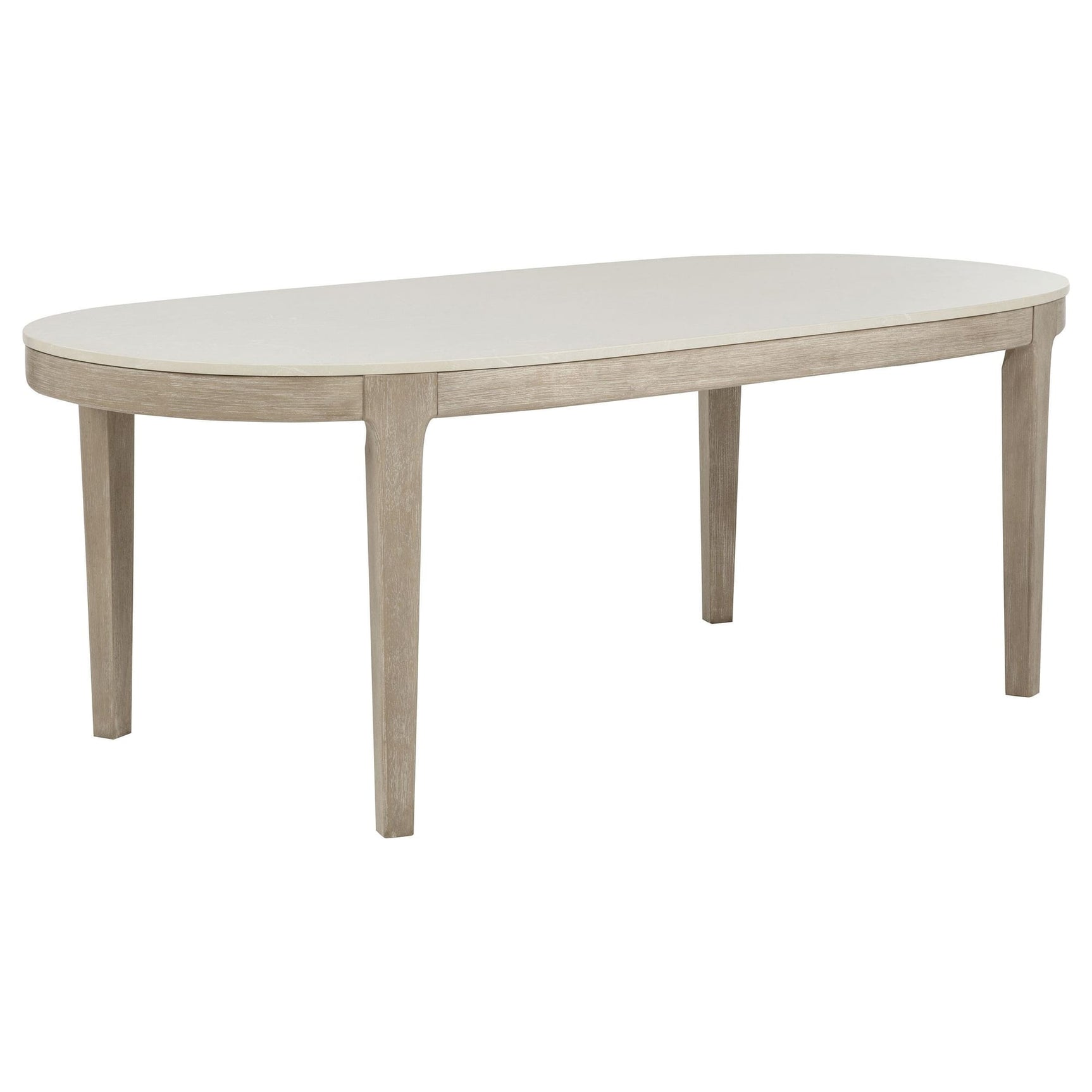 Lucaire 84-inch Cultured Marble Top Dining Table Honed Cream from Decor Furniture