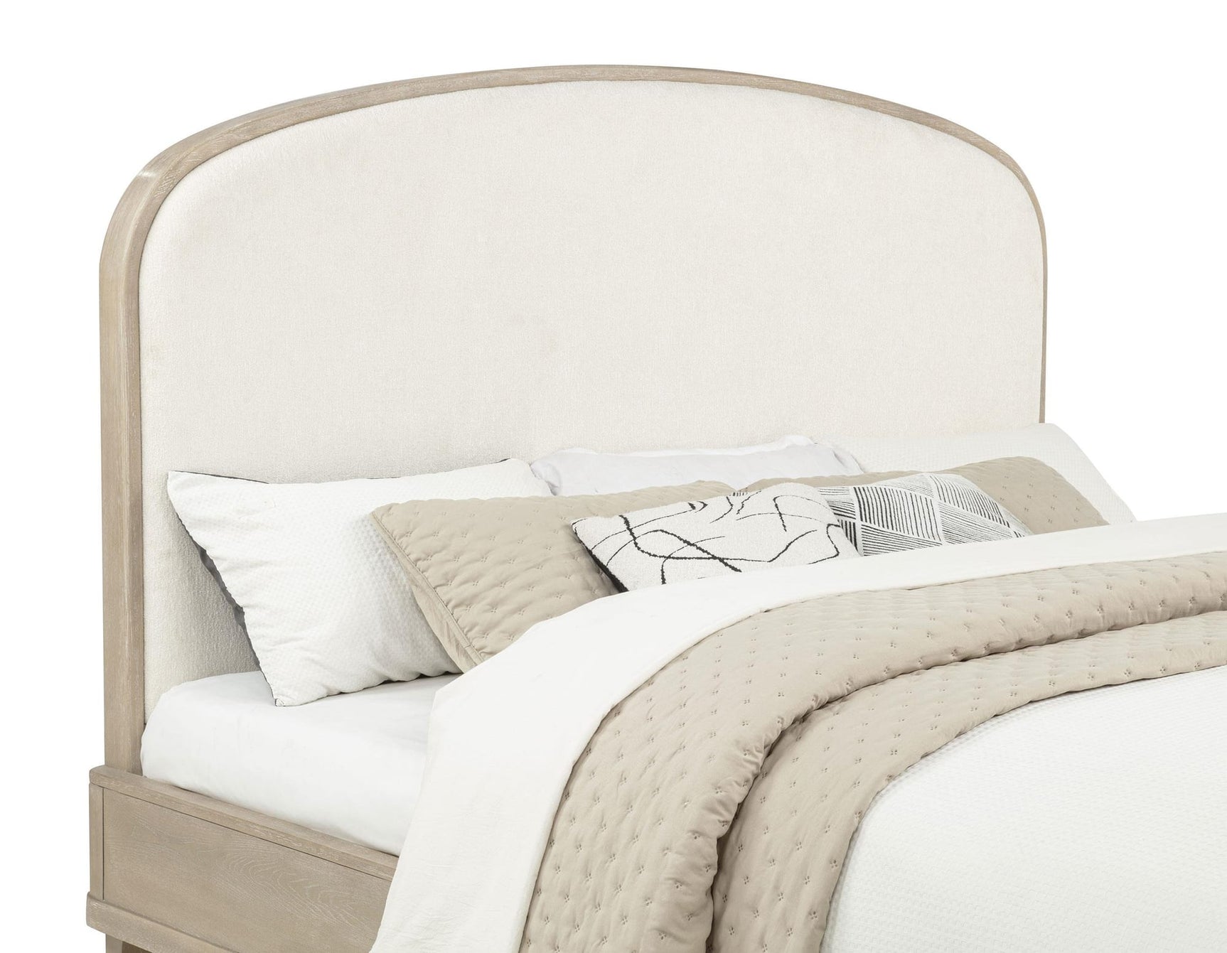 Lucaire Queen Upholstered Panel Bed Sandstone view 6