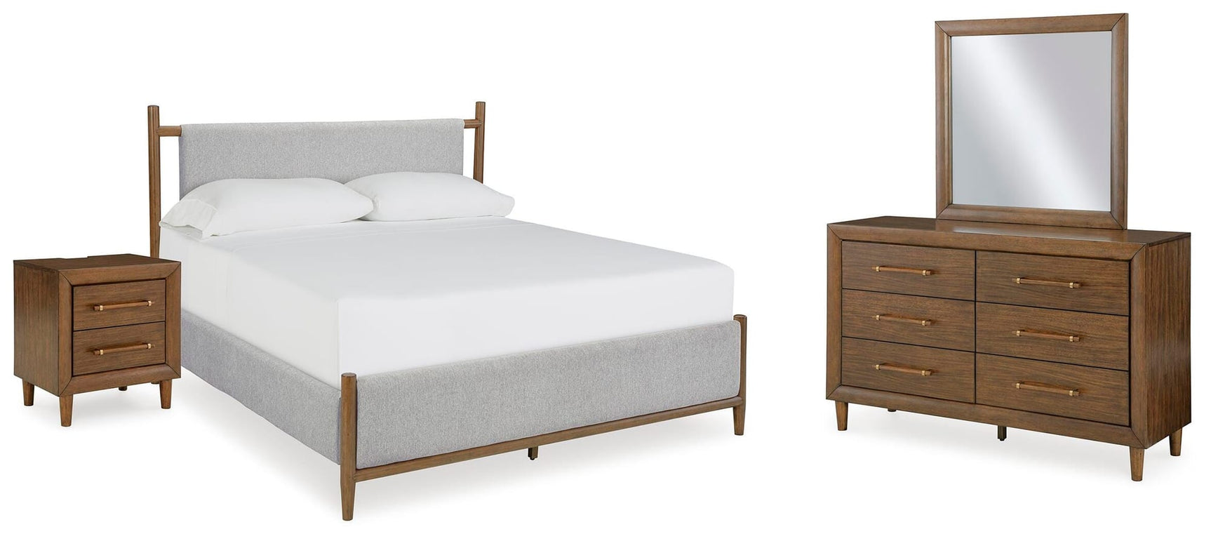 Lyncott Brown Upholstered Bedroom Set view 24