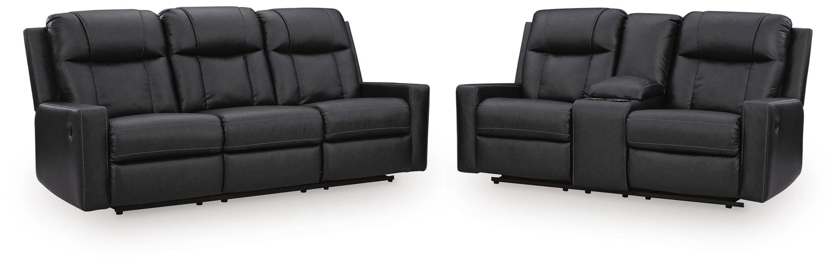 Mackmenville Carbon Reclining Sofa and Reclining Loveseat with Console view 5