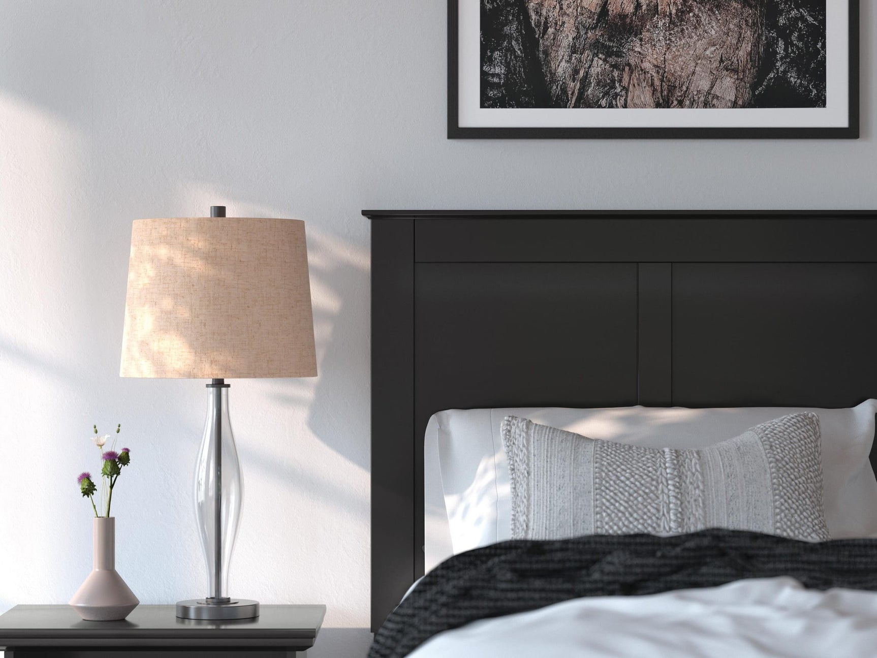 Maribel Black Panel Bedroom Set with Multiple Size and Piece Options Twin 5: Bed, Dresser, Mirror, Chest, NightStand from Decor Furniture