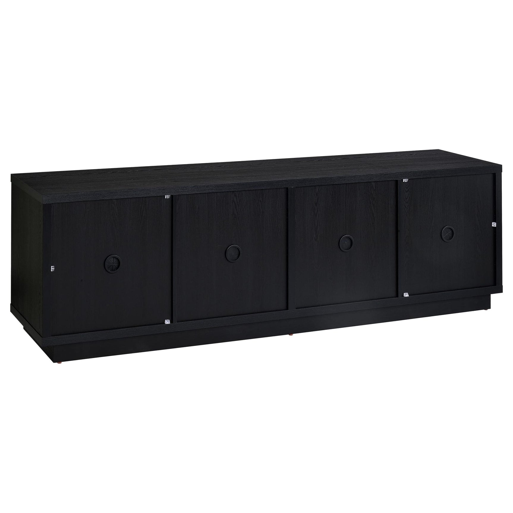 Medina 4-Door TV Stand for TVs up to 85 Inches Black view 7