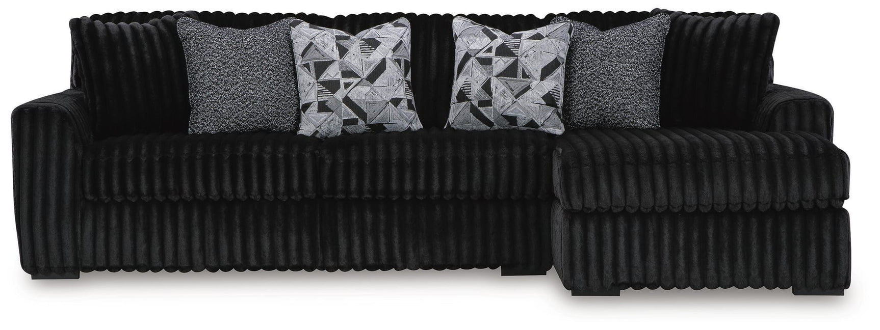 Midnight-Madness Onyx 3-Piece Sectional with Chaise view 4