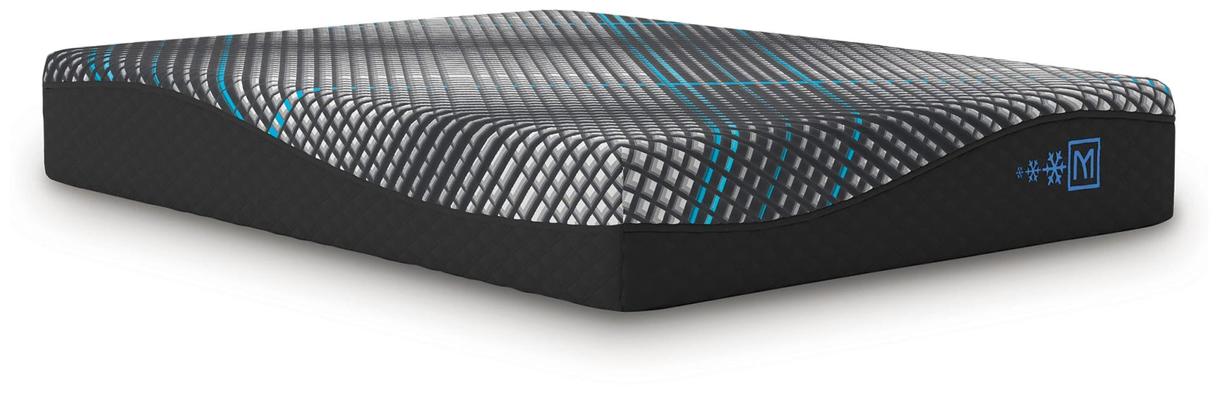 Millennium 2.0 Hybrid 14 Inch Black Full Mattress angled view