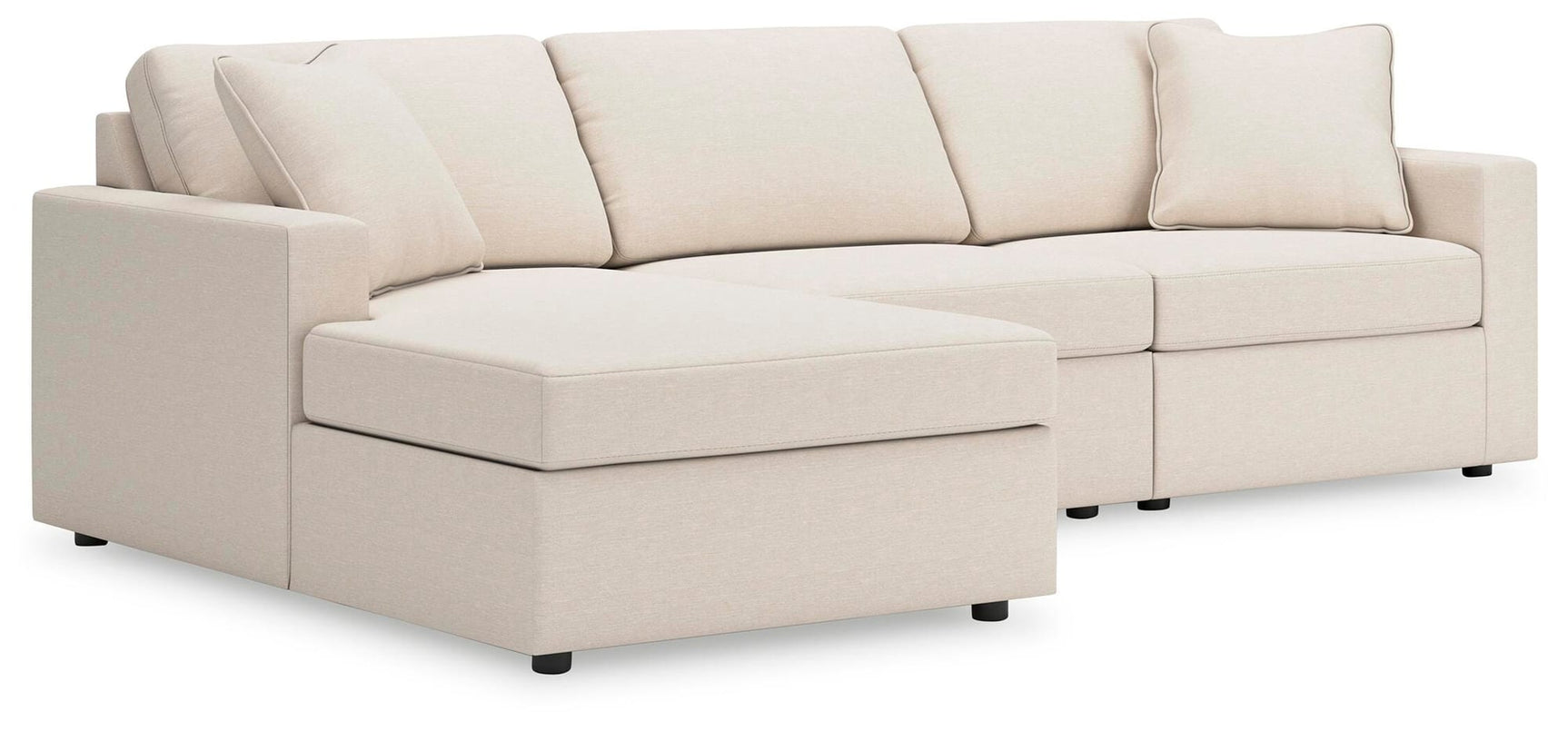 Modmax Oyster 3-Piece Sectional Sofa Storage Chaise from Decor Furniture