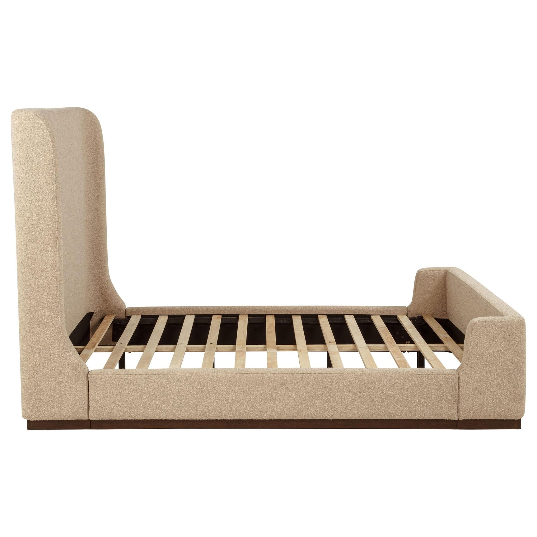 Nala Queen Fabric Upholstered Platform Bed Tan view 6