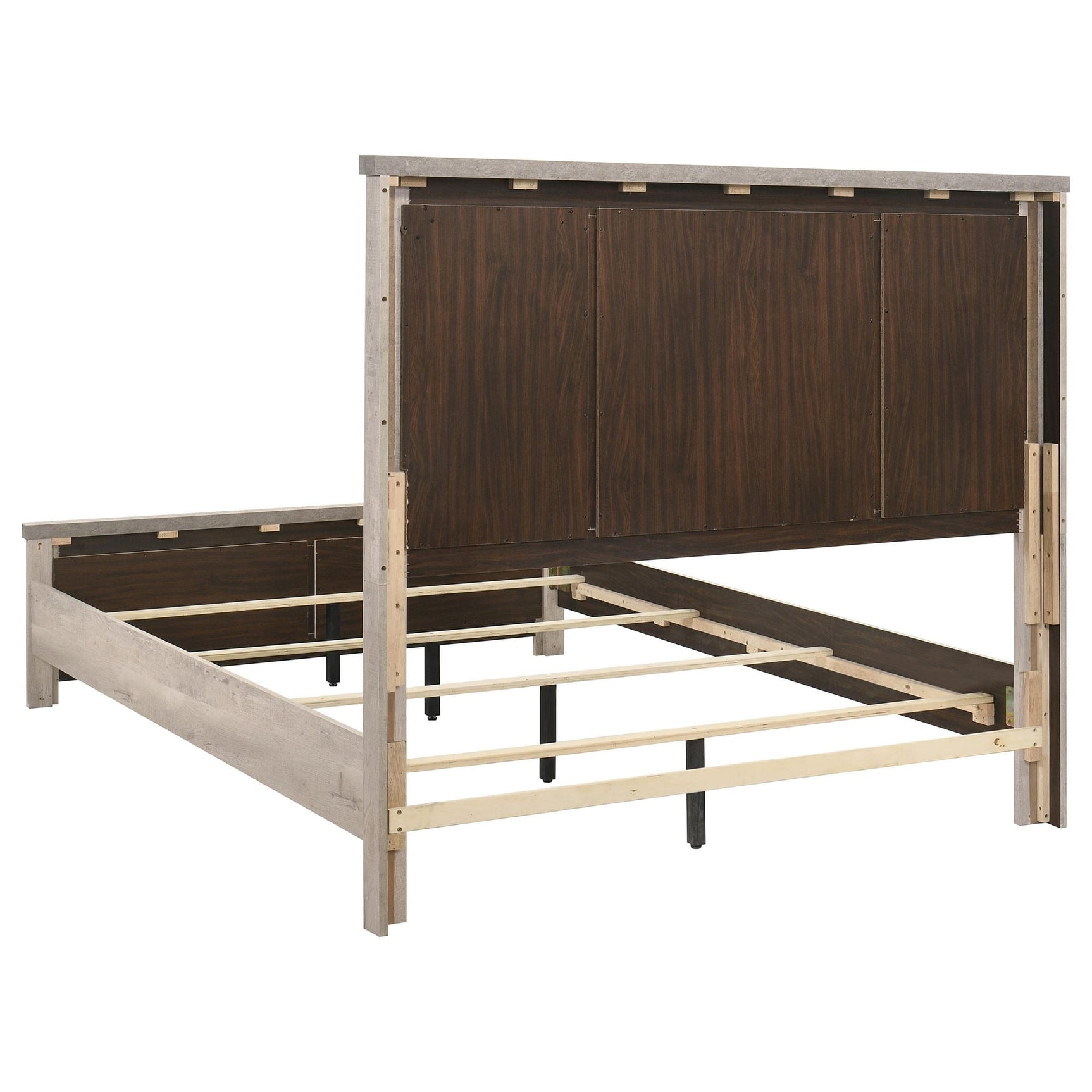 Nevado Farmhouse Queen Panel Bed Grey and Weathered Taupe view 5