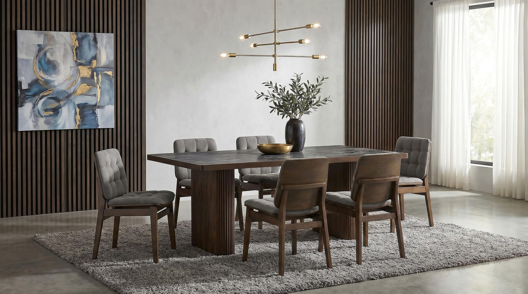 Parry 80-inch Smart Top Paladina Dining Table Dark Walnut view 9