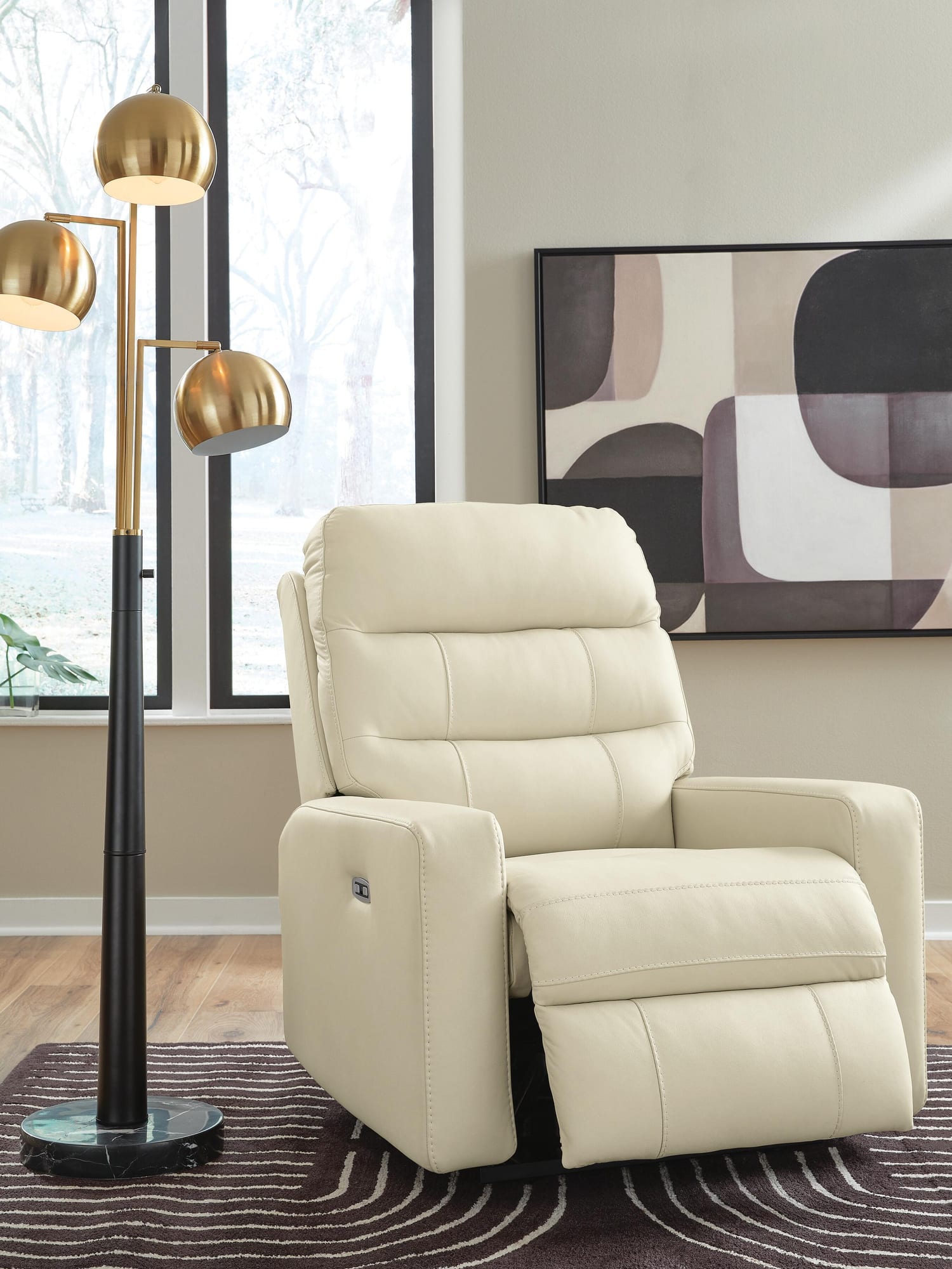 Pennacle Pier Canvas Leather Power Recliner view 11