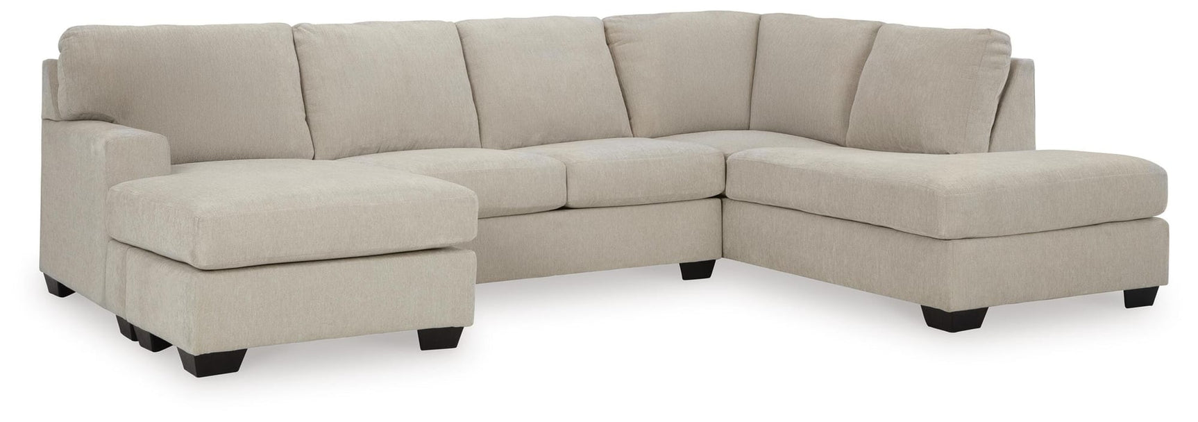 Riverfield Linen 2-Piece Sectional with Chaise angled view