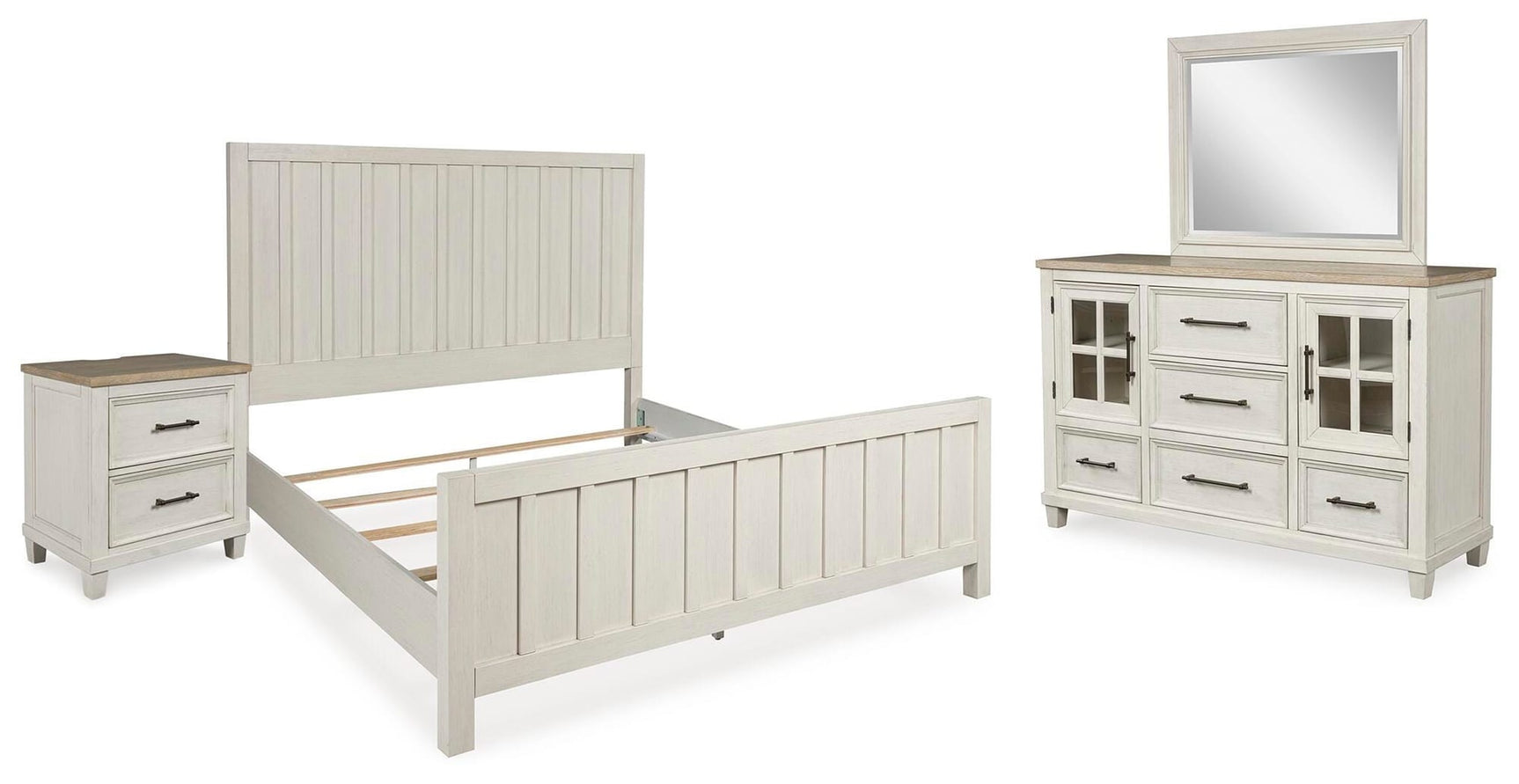 Shaybrock Antique White Panel Bedroom Set view 2