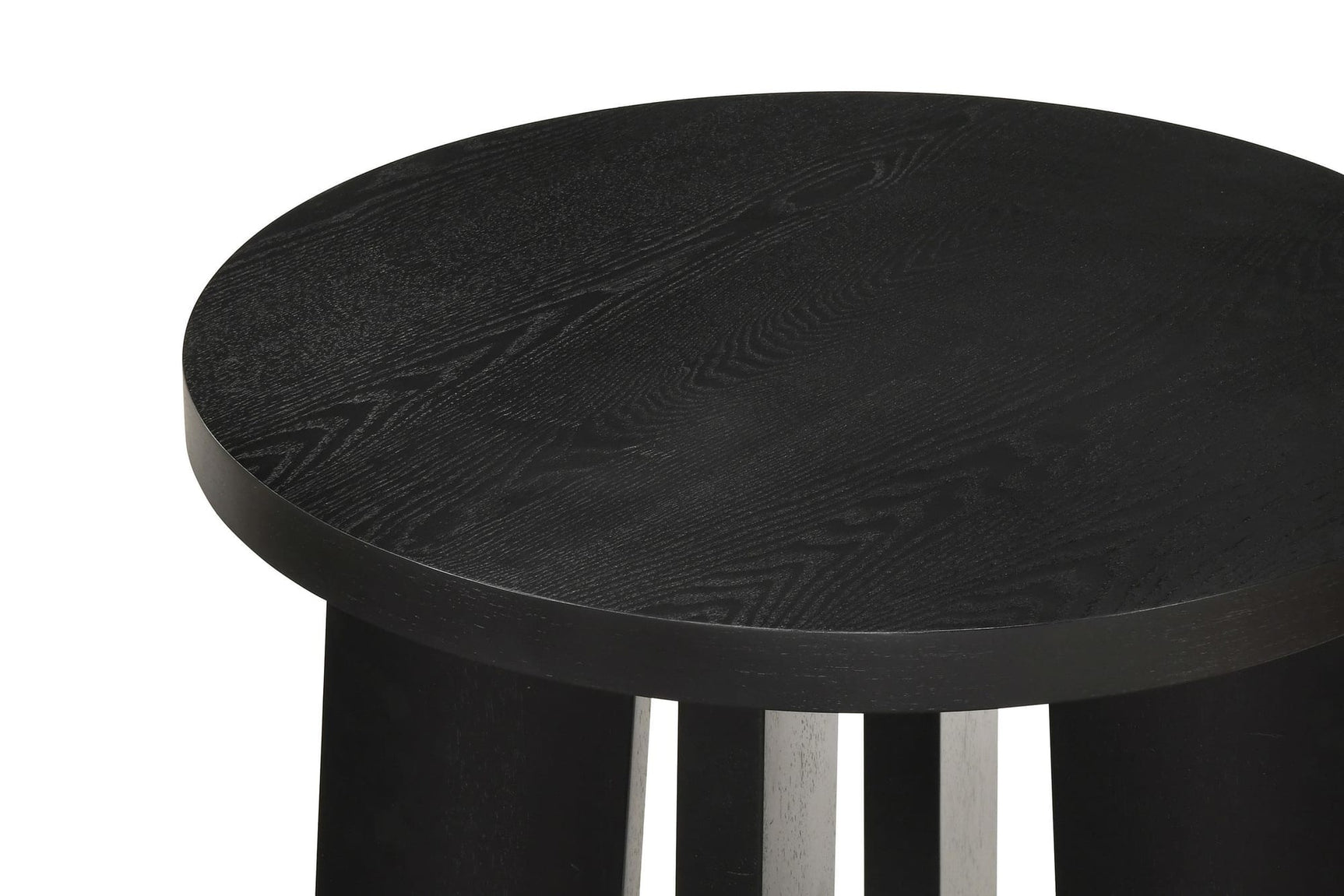 Strouse Contemporary Round End Table in Black view 5