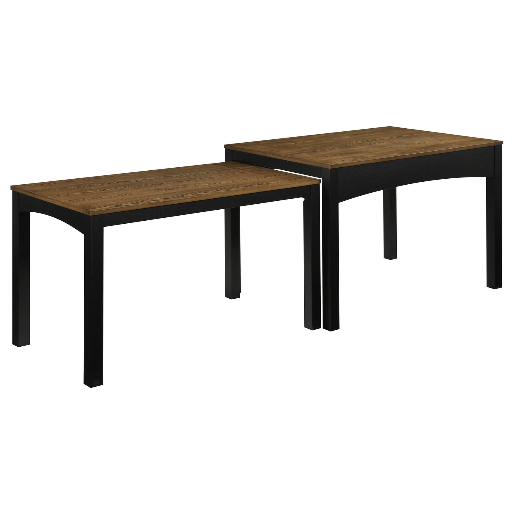 Sykes 47-inch 2-piece Nesting Dining Table Brown and Black from Decor Furniture