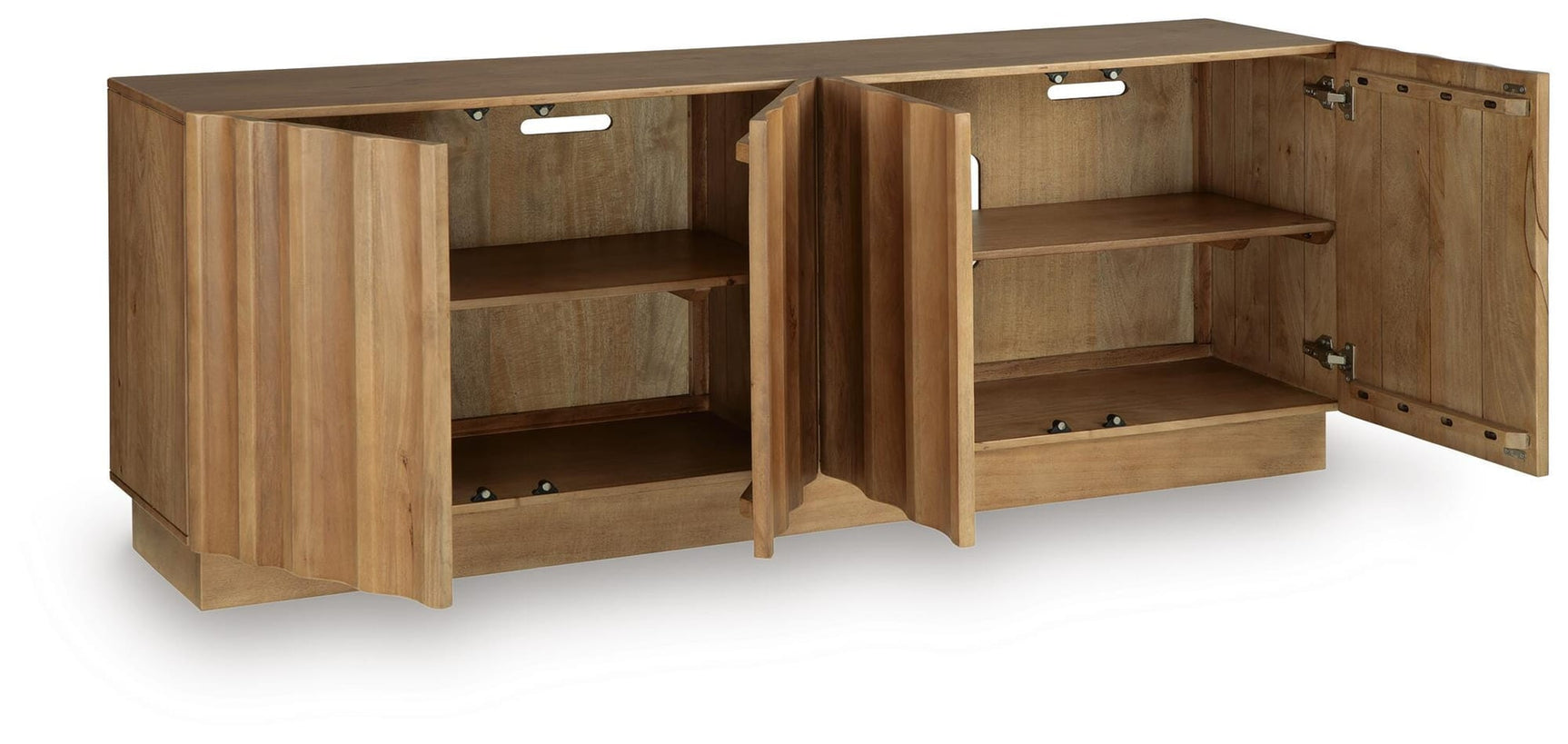 Timkins White Washed Accent Cabinet angled view