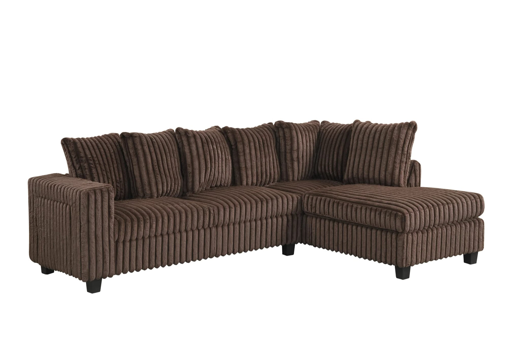 Yaers Brown Velvet Reversible Sectional view 2