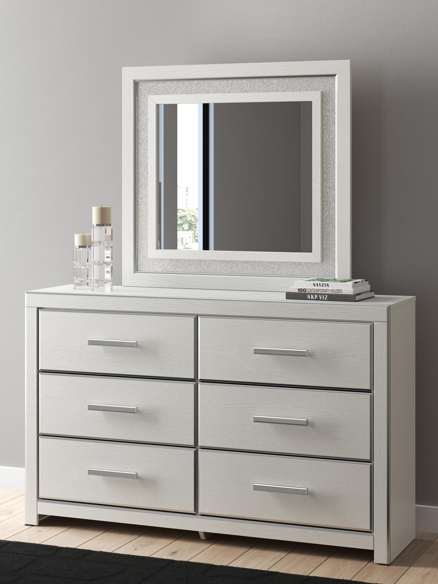 Zuraleus White Upholstered Panel Bedroom Set 2 view 18