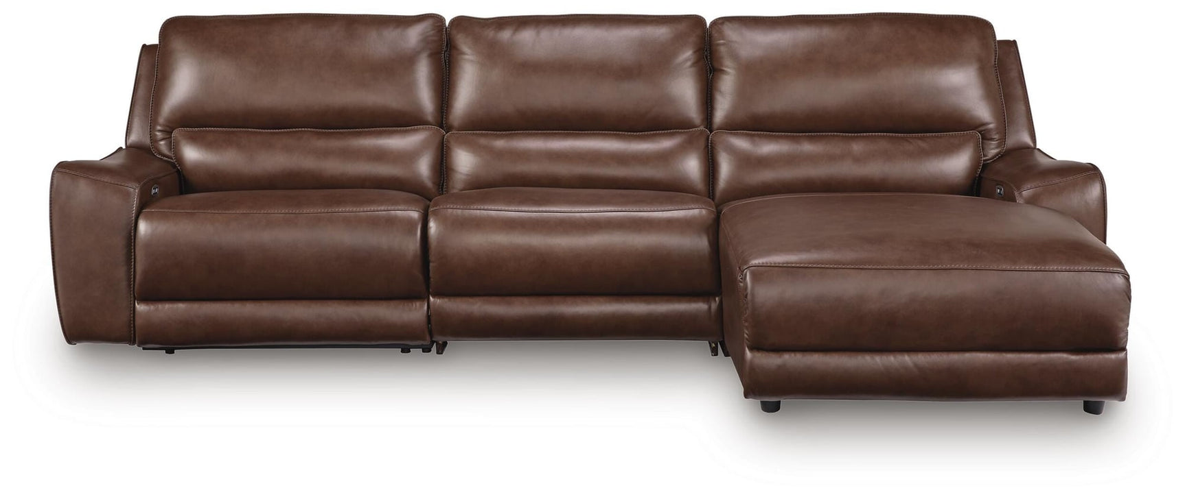 DeepWakes Canyon Leather 3-Piece Reclining Sofa Chaise - image 2