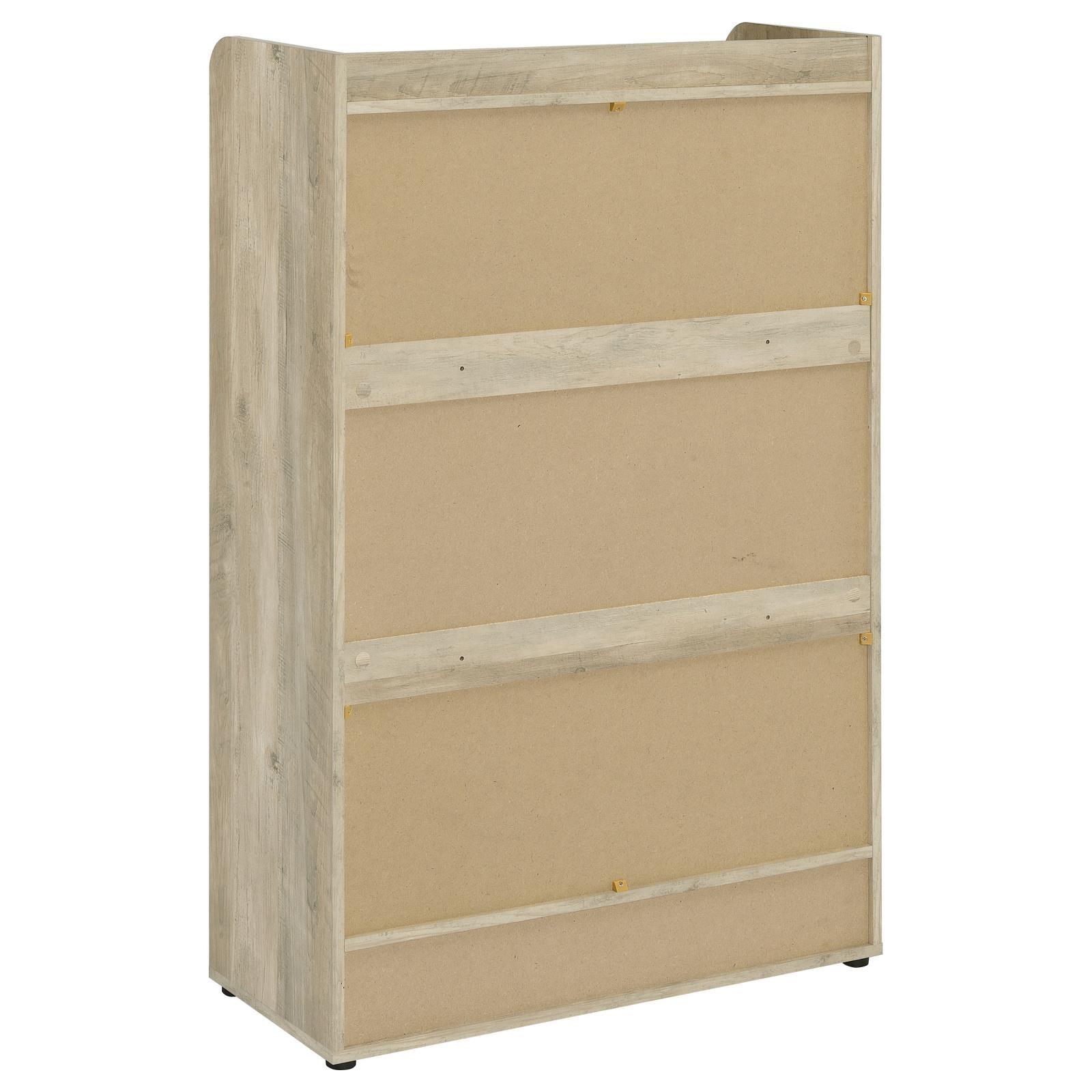 Denia 3-tier shoe storage cabinet compartment detail